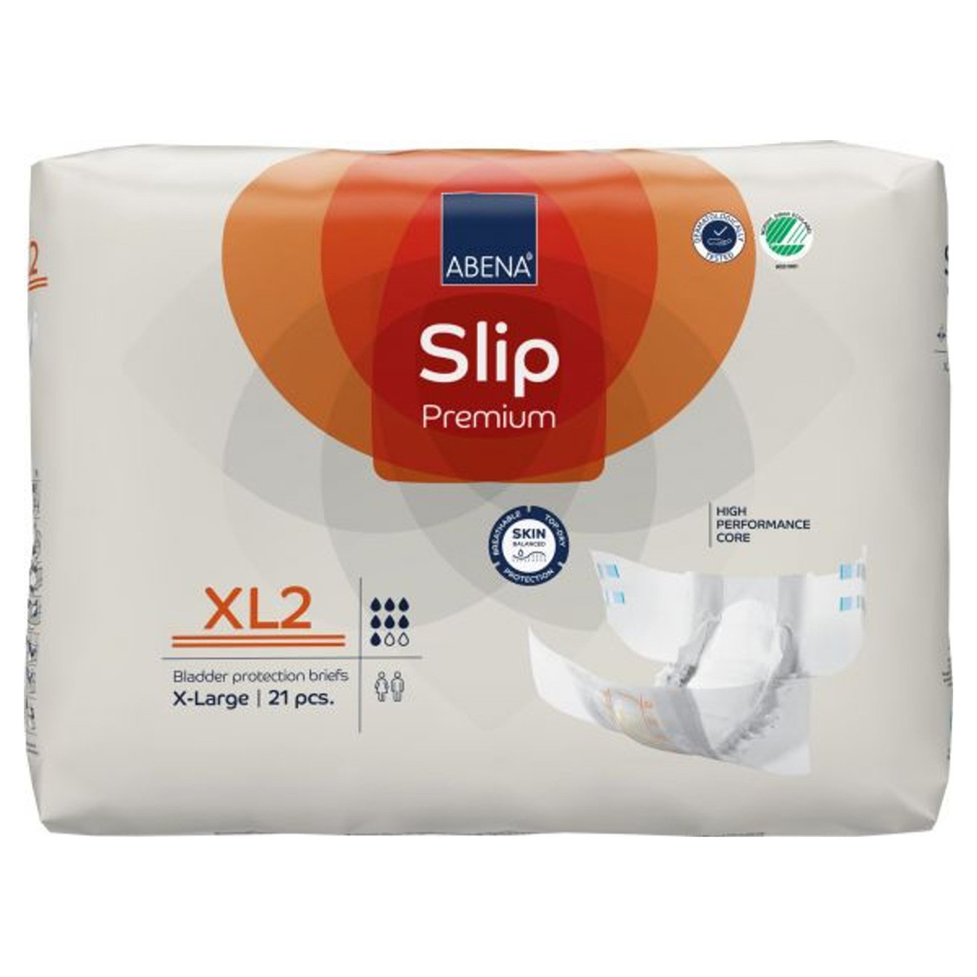 Abena North America 1000021293 - Abena® Slip Premium XL2 Incontinence Brief, X-Large - 21/Pack, 84/Case