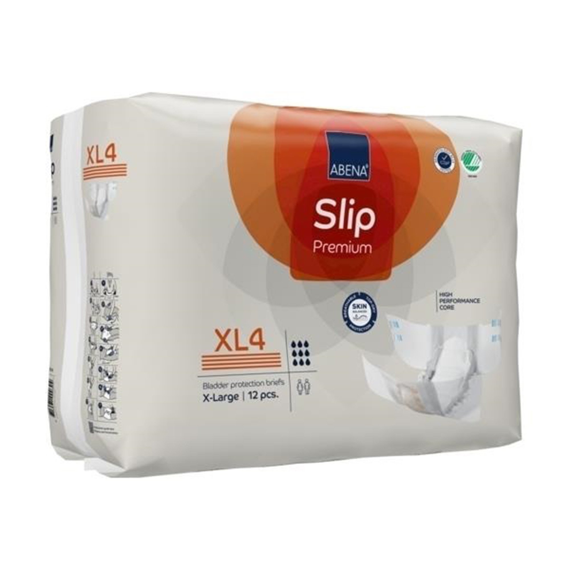 Abena North America 1000021294 - Abena® Slip Premium XL4 Incontinence Brief, X-Large - 12/Pack, 48/Case