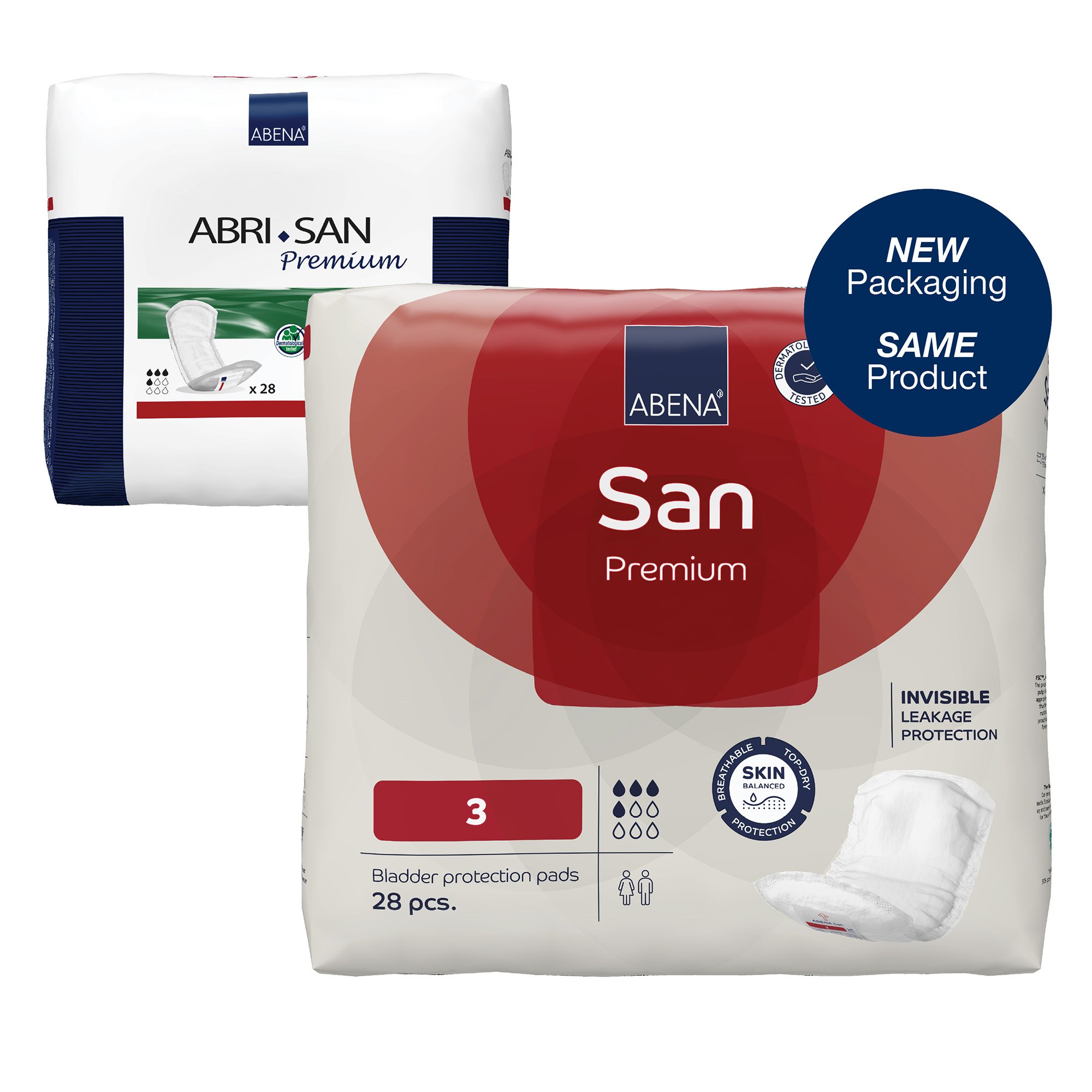 Abena North America 1000021304 - Abena® San Premium Bladder Protection Pads, Size 3 - 28/Pack, 196/Case