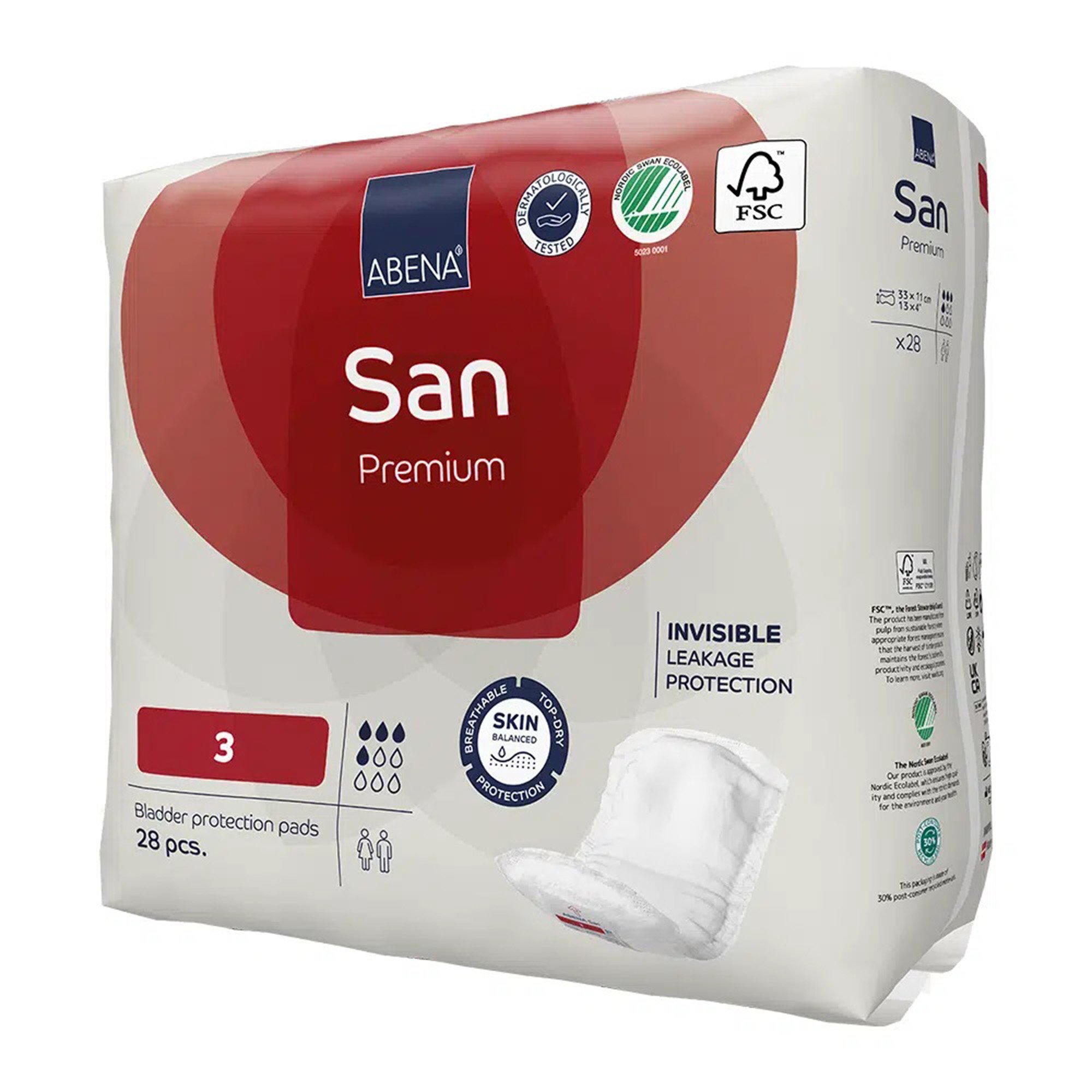Abena North America 1000021304 - Abena® San Premium Bladder Protection Pads, Size 3 - 28/Pack, 196/Case