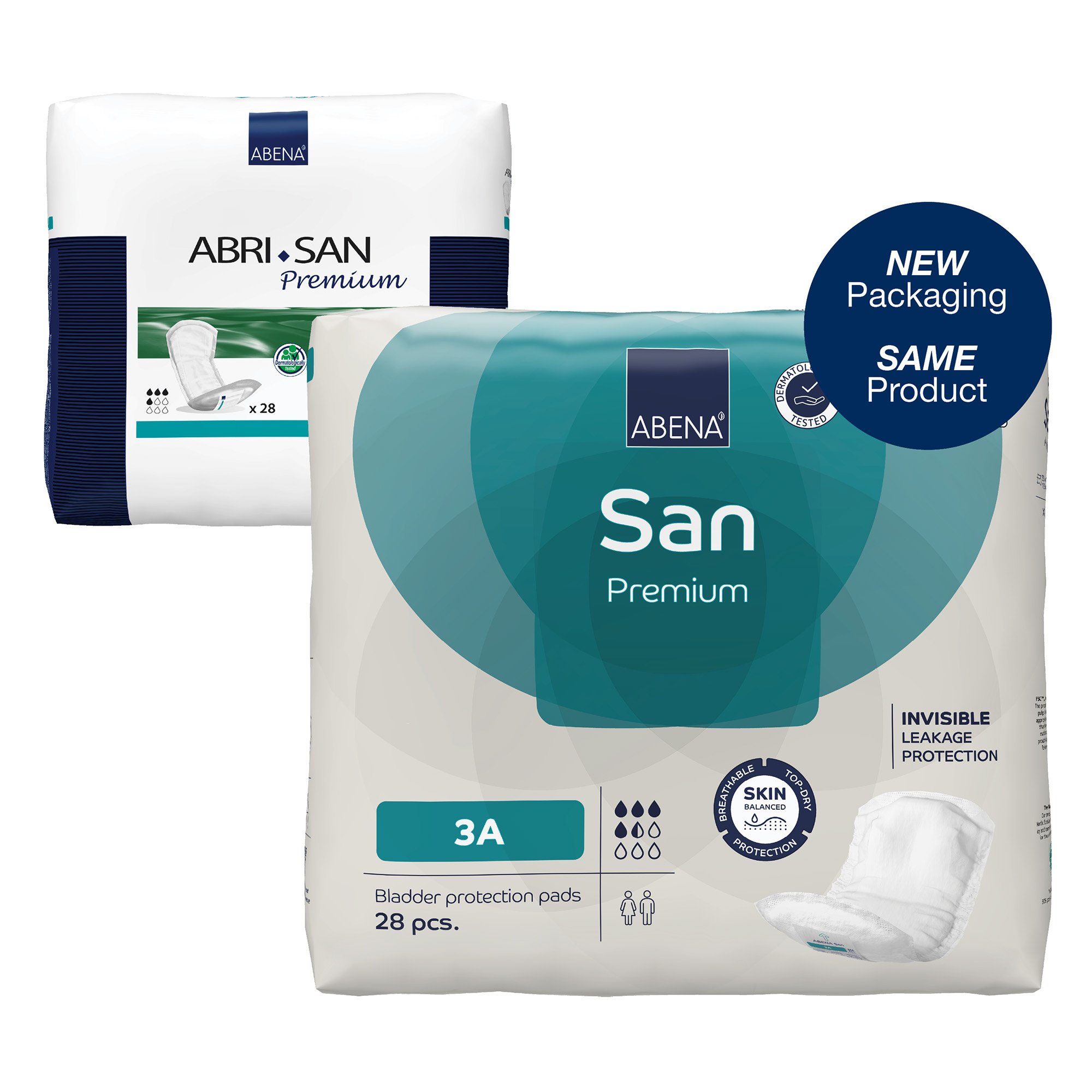 Abena North America 1000021305 - Abena® San 3A Premium Bladder Protection Pads - 28/Pack, 196/Case