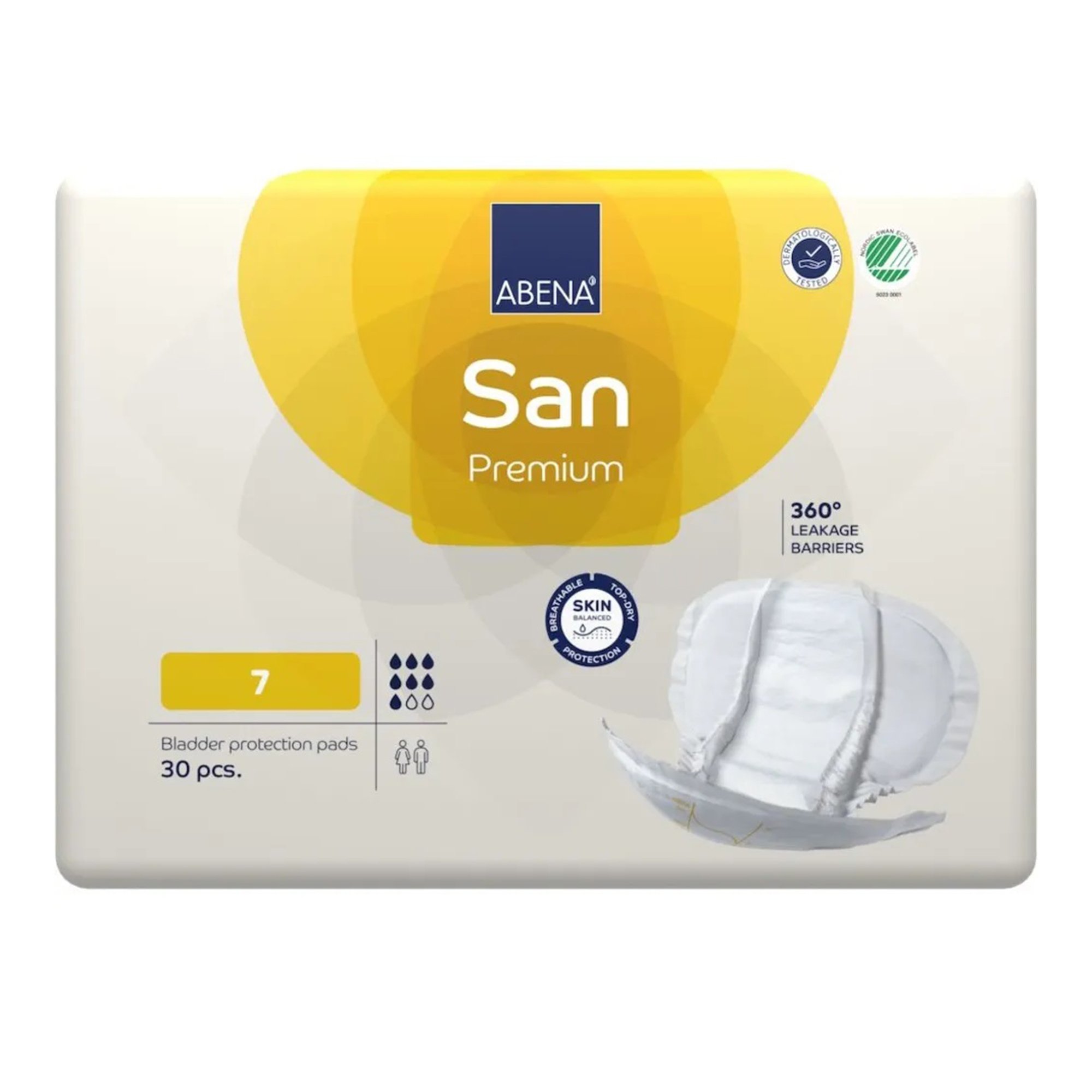 Abena North America 1000021309 - Abena® San 7 Premium Bladder Protection Pad - 30/Pack, 120/Case