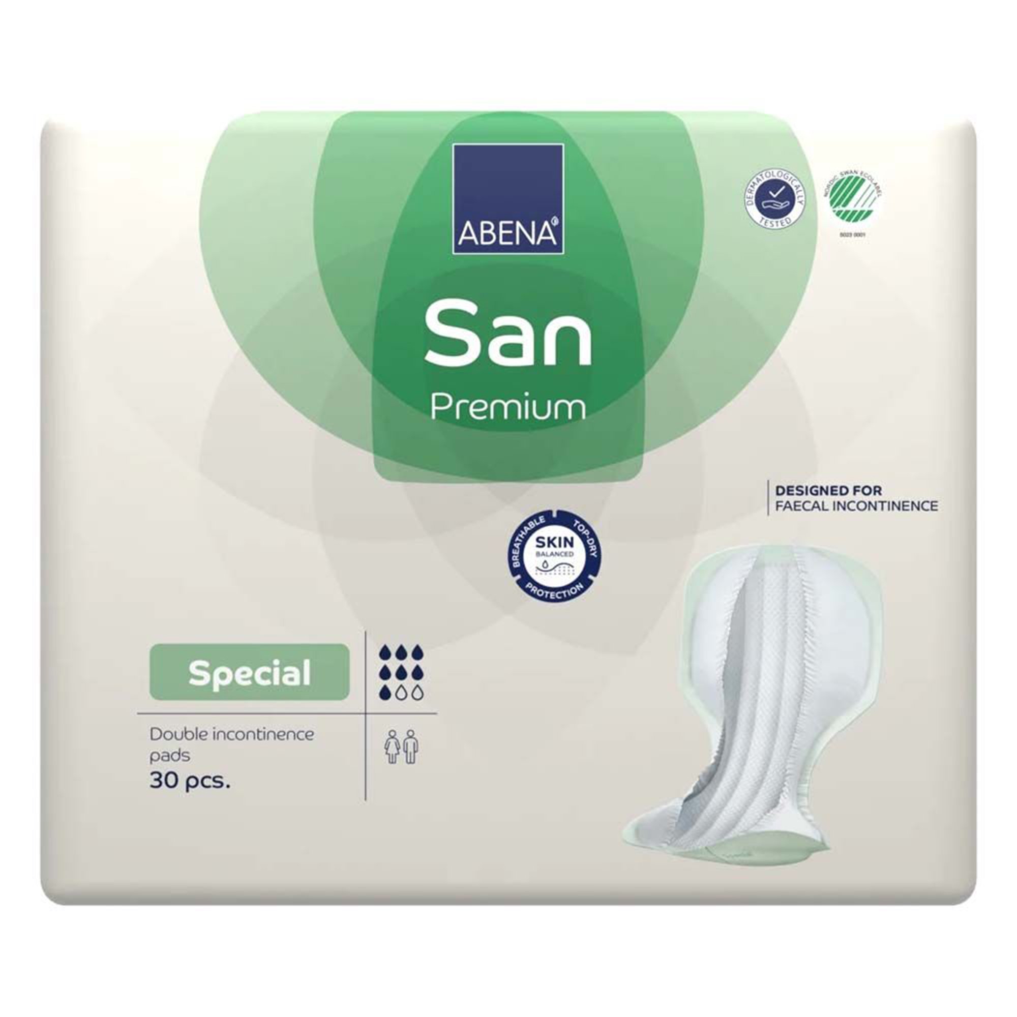 Abena North America 1000021314 - Abena® San Special Premium Bladder Protection Pads - 30/Pack, 120/Case