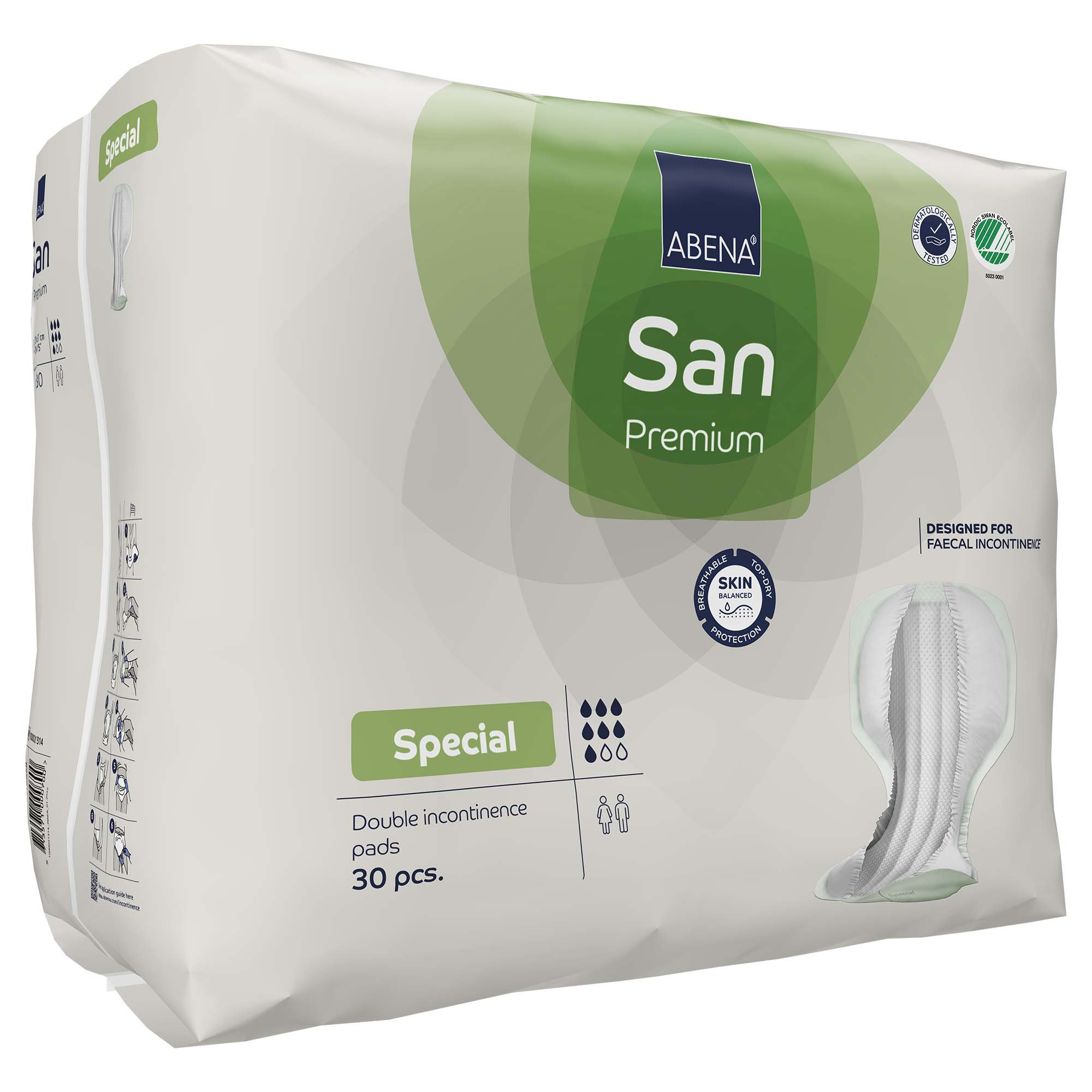 Abena North America 1000021314 - Abena® San Special Premium Bladder Protection Pads - 30/Pack, 120/Case
