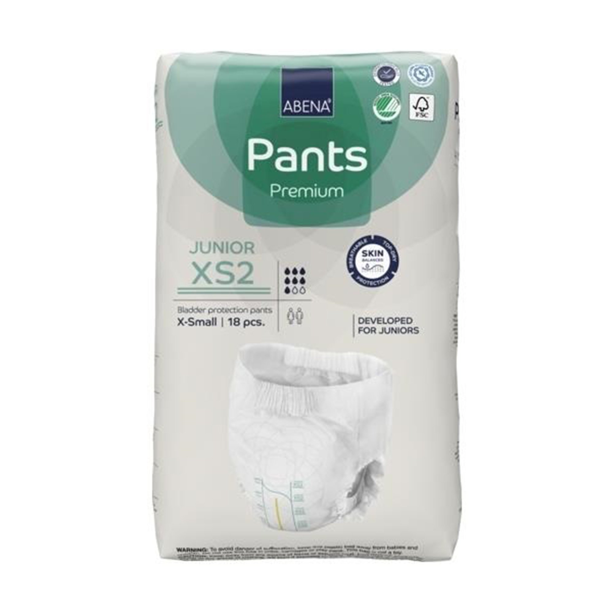 Abena North America 1000021317 - Abena® Premium Pants Junior XS2 Incontinence Brief, Extra Small - 18/Pack, 90/Case