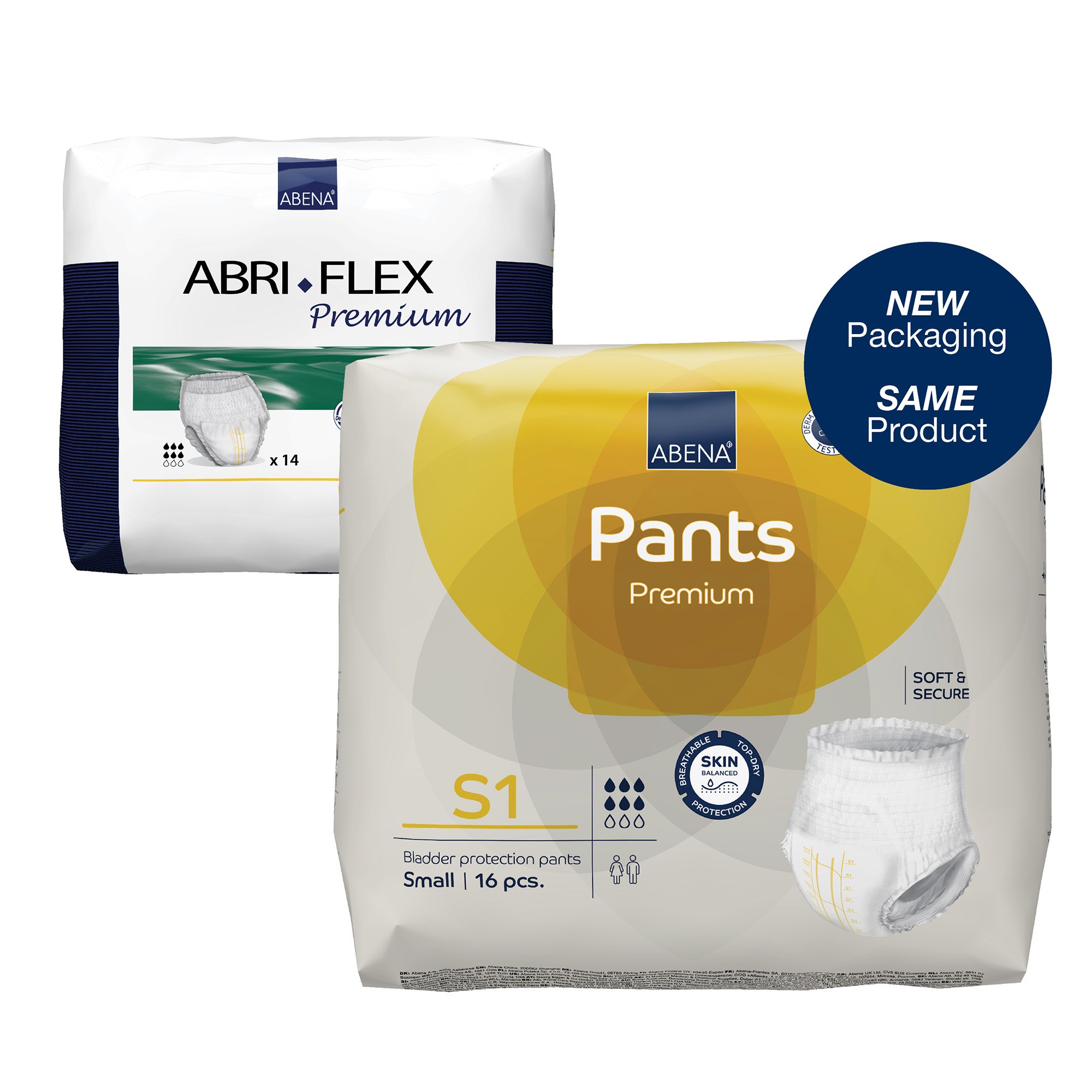 Abena North America 1000021318 - Abena® Premium Pants S1 Incontinence Brief, Small - 16/Pack, 96/Case