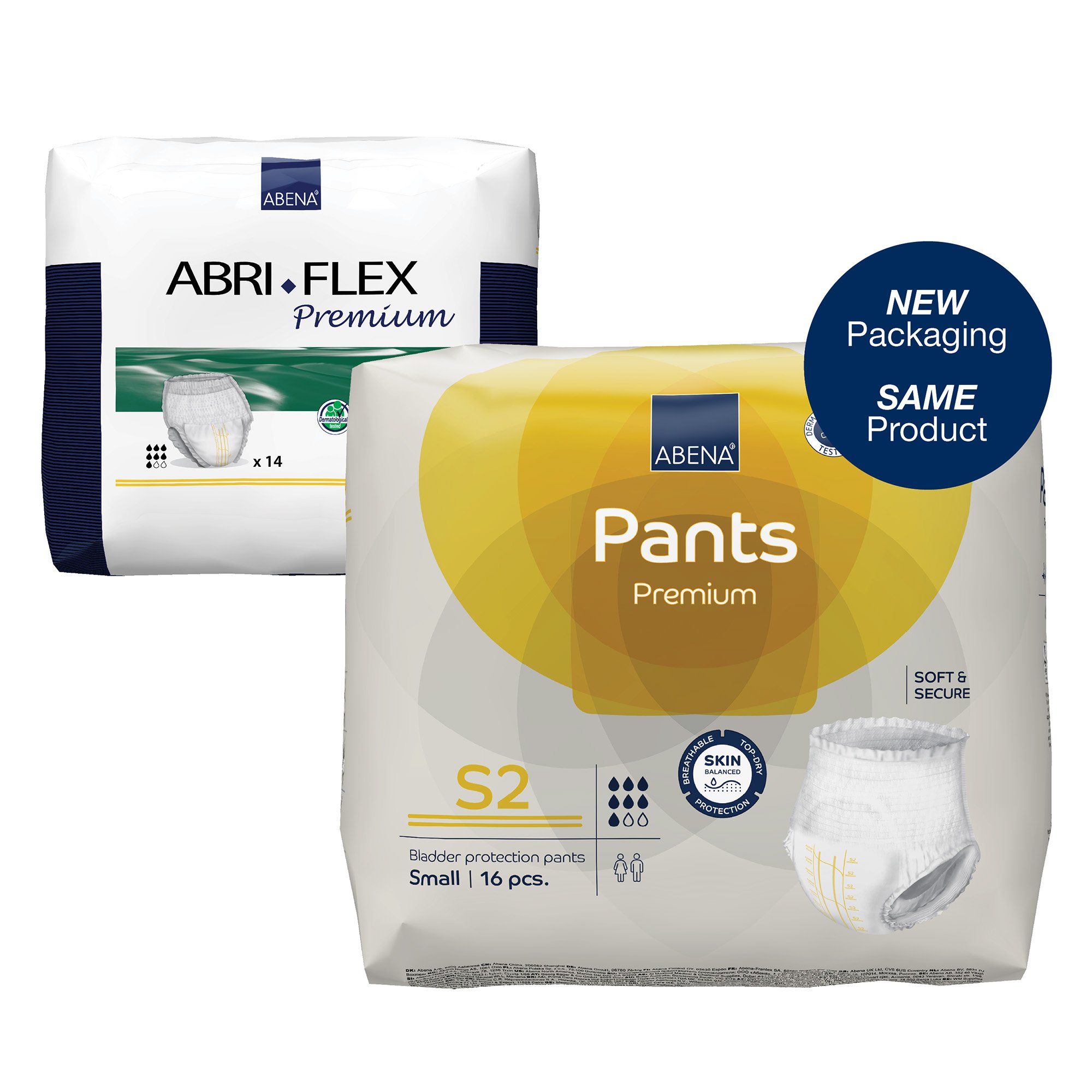 Abena North America 1000021319 - Abena® Premium Pants S2 Incontinence Brief, Small - 16/Pack, 96/Case