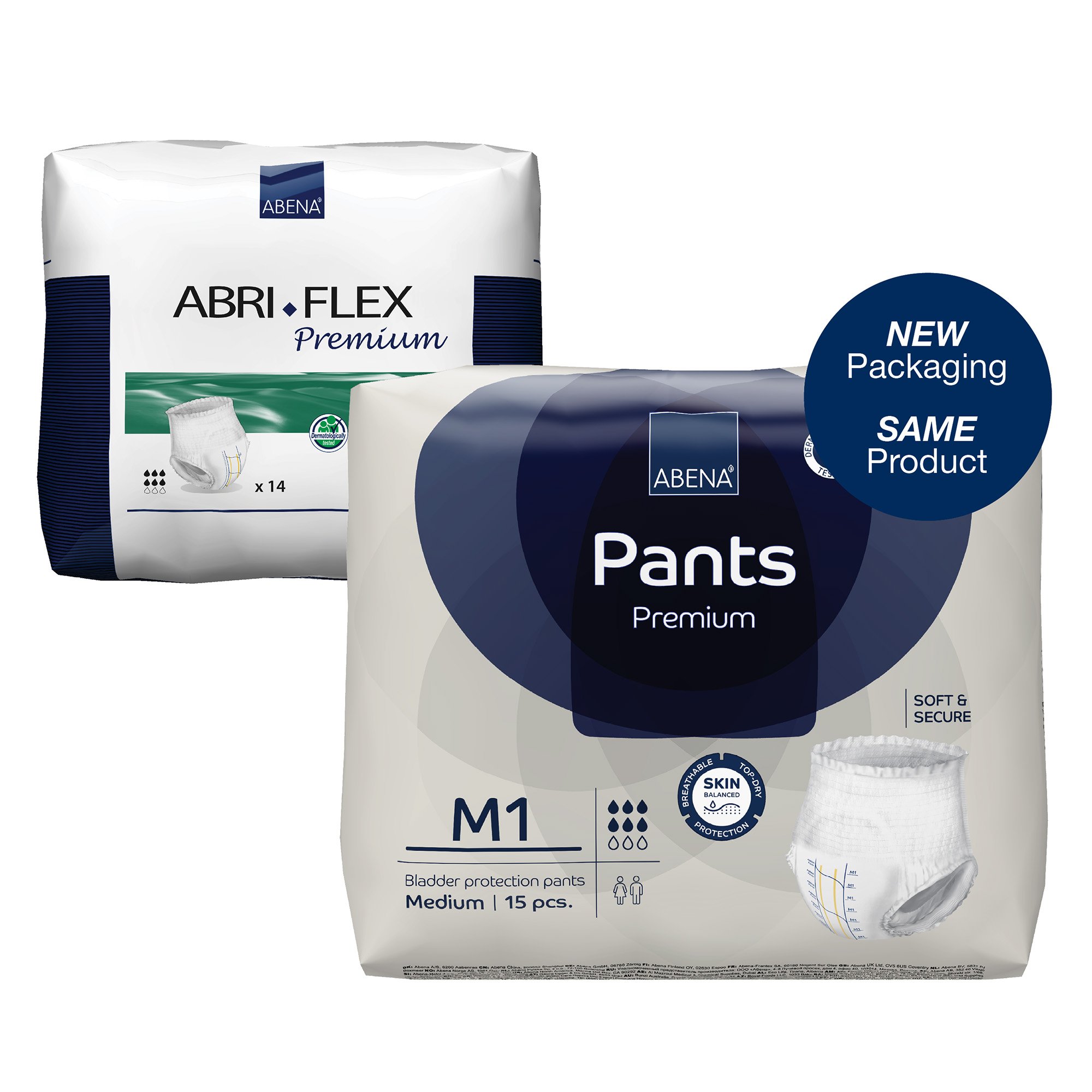 Abena North America 1000021322 - Abena® Premium Pants M1 Incontinence Brief, Medium - 15/Pack, 90/Case