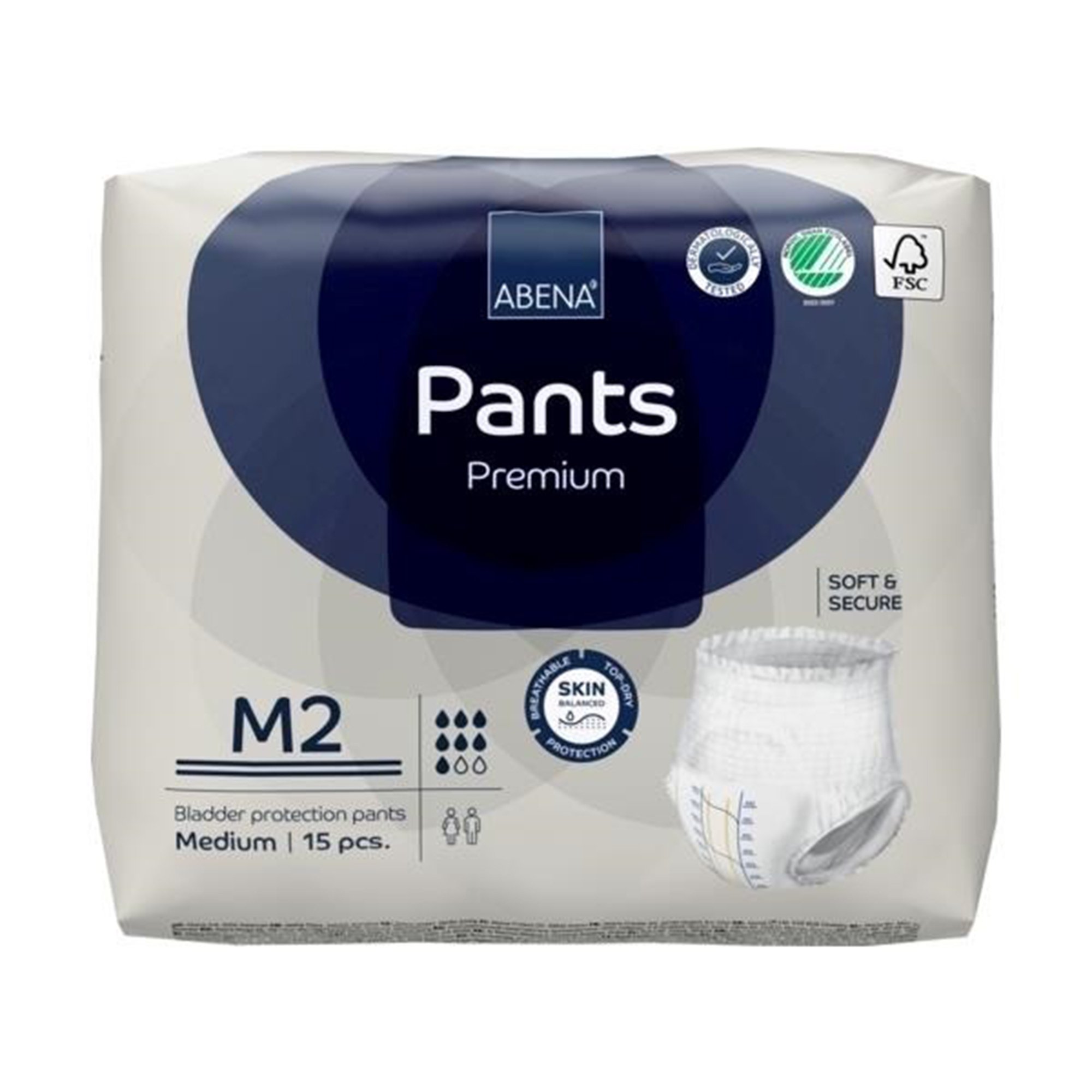 Abena North America 1000021323 - Abena® Premium Pants M2 Incontinence Brief, Medium - 15/Pack, 90/Case