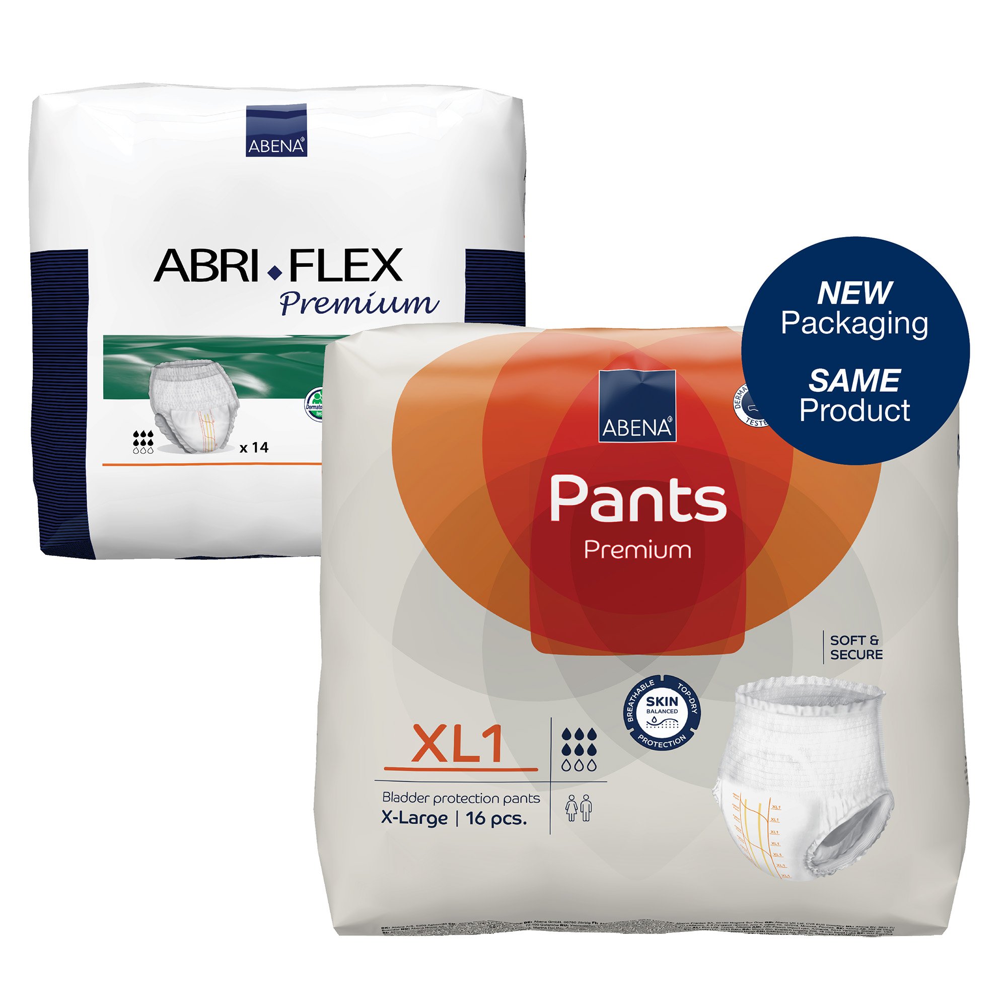 Abena North America 1000021328 - Abena® Premium Pants XL1 Incontinence Brief, X-Large - 16/Pack, 96/Case