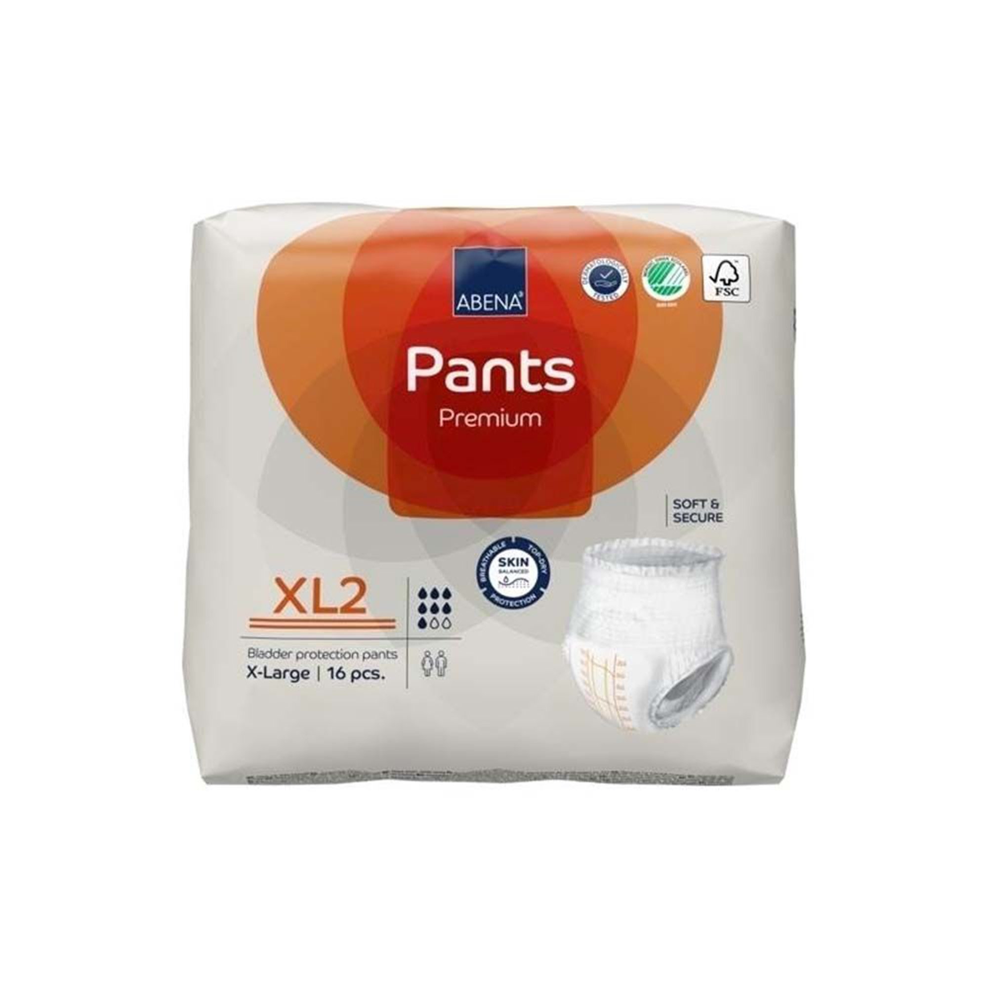 Abena North America 1000021329 - Abena® Premium Pants XL2 Incontinence Brief, X-Large - 16/Pack, 96/Case