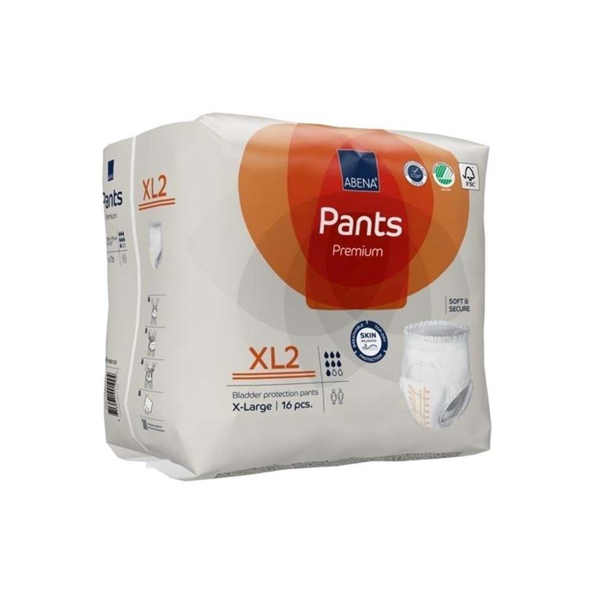 Abena North America 1000021329 - Abena® Premium Pants XL2 Incontinence Brief, X-Large - 16/Pack, 96/Case