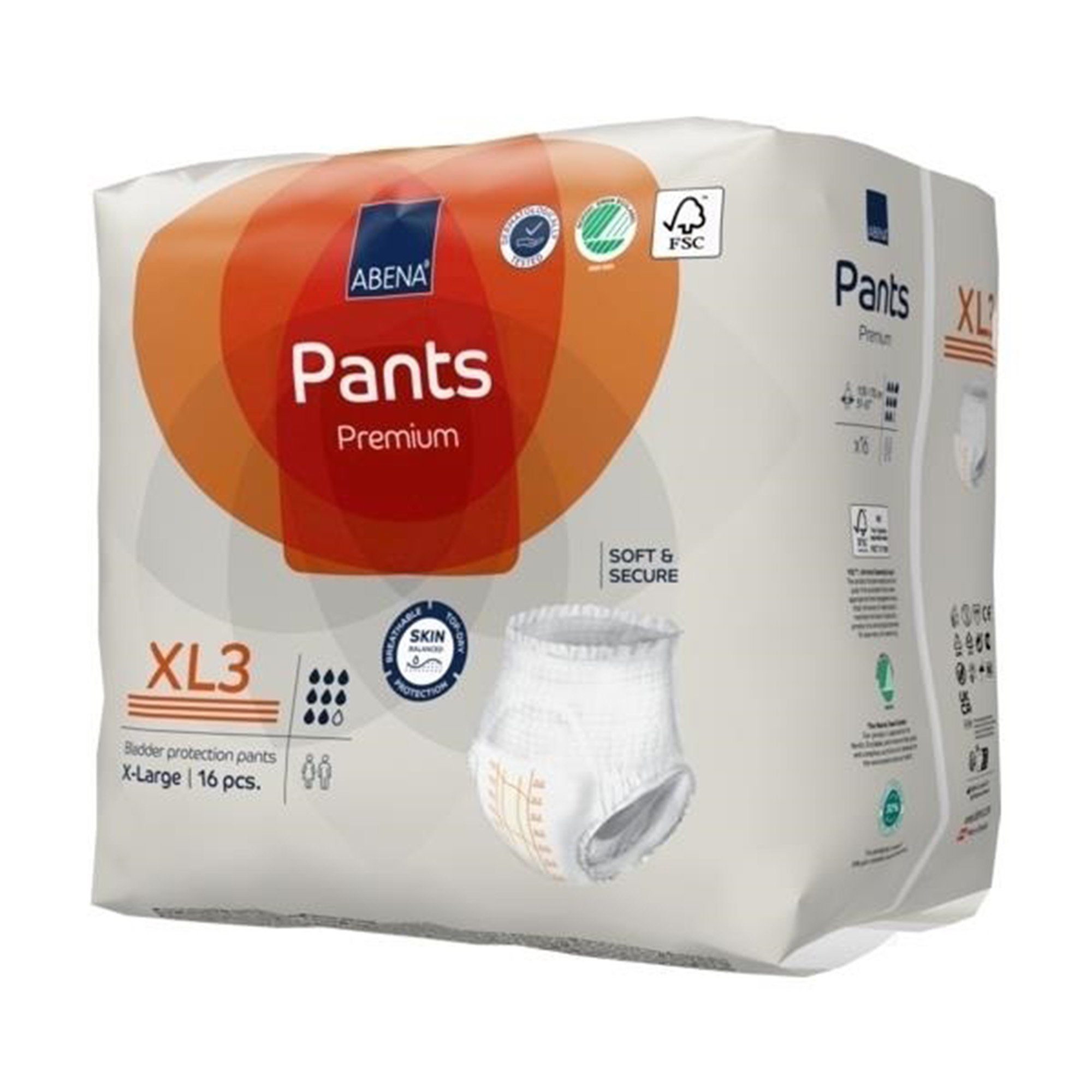 Abena North America 1000021330 - Abena® Premium Pants XL3 Incontinence Brief, X-Large - 16/Pack, 96/Case