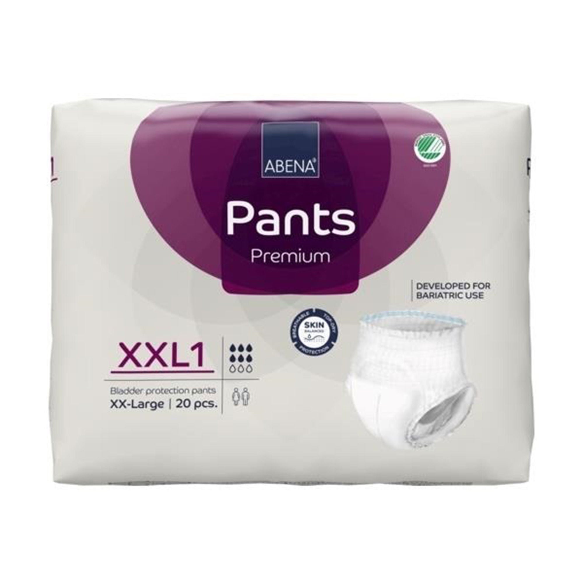 Abena North America - 1999905360 Absorbent Underwear Abena® Premium Pants XXL1 Pull On with Tear Away Seams Adult 2X-Large Unisex Disposable Heavy Absorbency