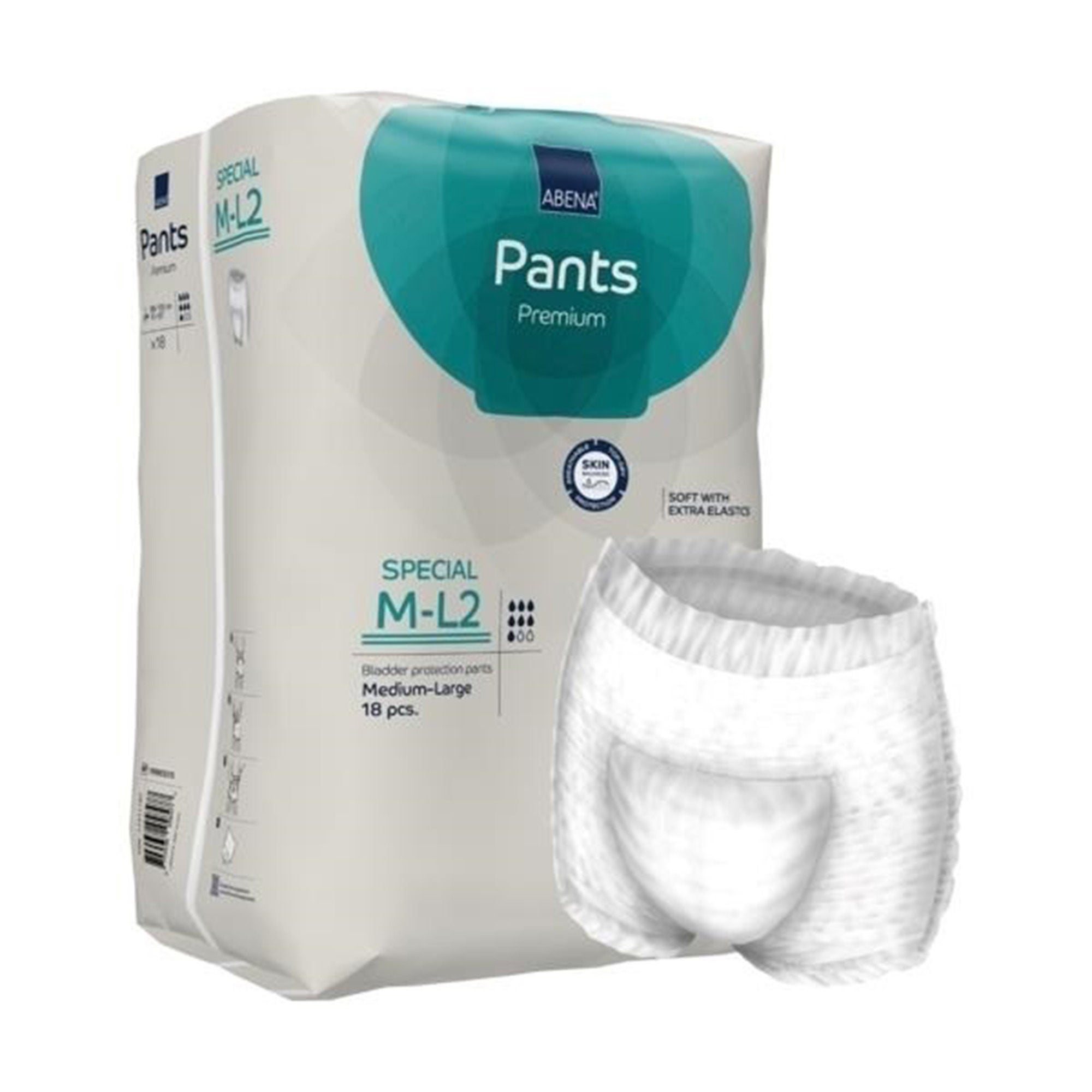 Abena North America - 1999905376 Absorbent Underwear Abena® Premium Pants Special M-L2 Pull On with Tear Away Seams Adult Medium / Large Unisex Disposable Heavy Absorbency