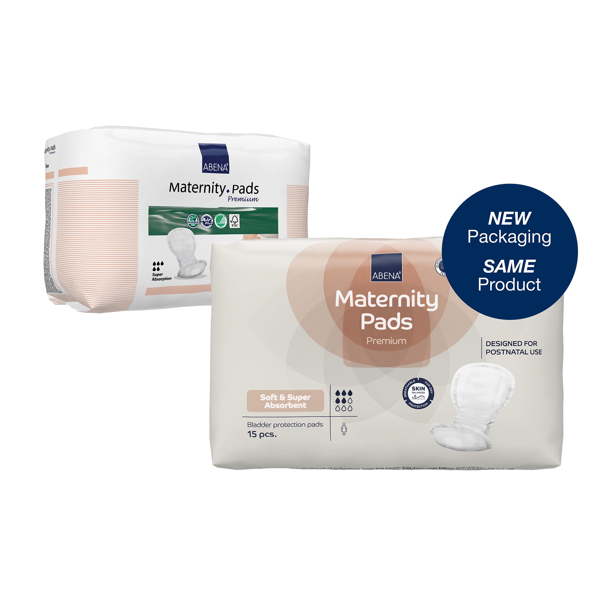 Abena North America 1000022654 - Abena® Maternity Pads Premium Soft and Super Absorbent - 30/Pack, 270/Case