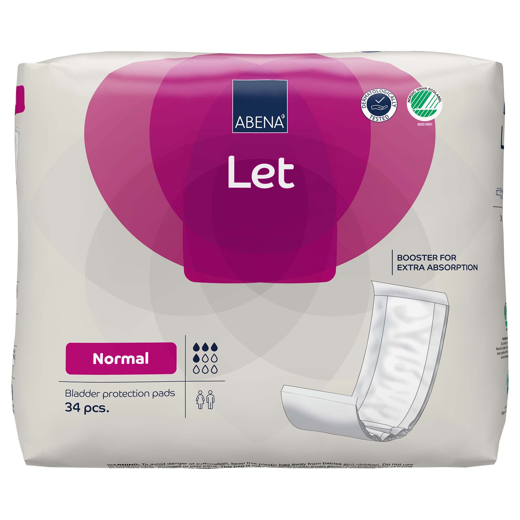 Abena North America 1000021343 - Abena® Let Normal Incontinence Liner - 34/Pack, 306/Case