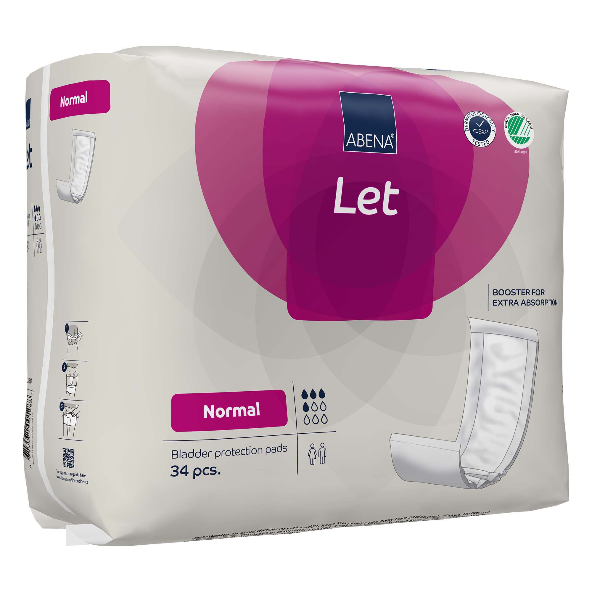 Abena North America 1000021343 - Abena® Let Normal Incontinence Liner - 34/Pack, 306/Case