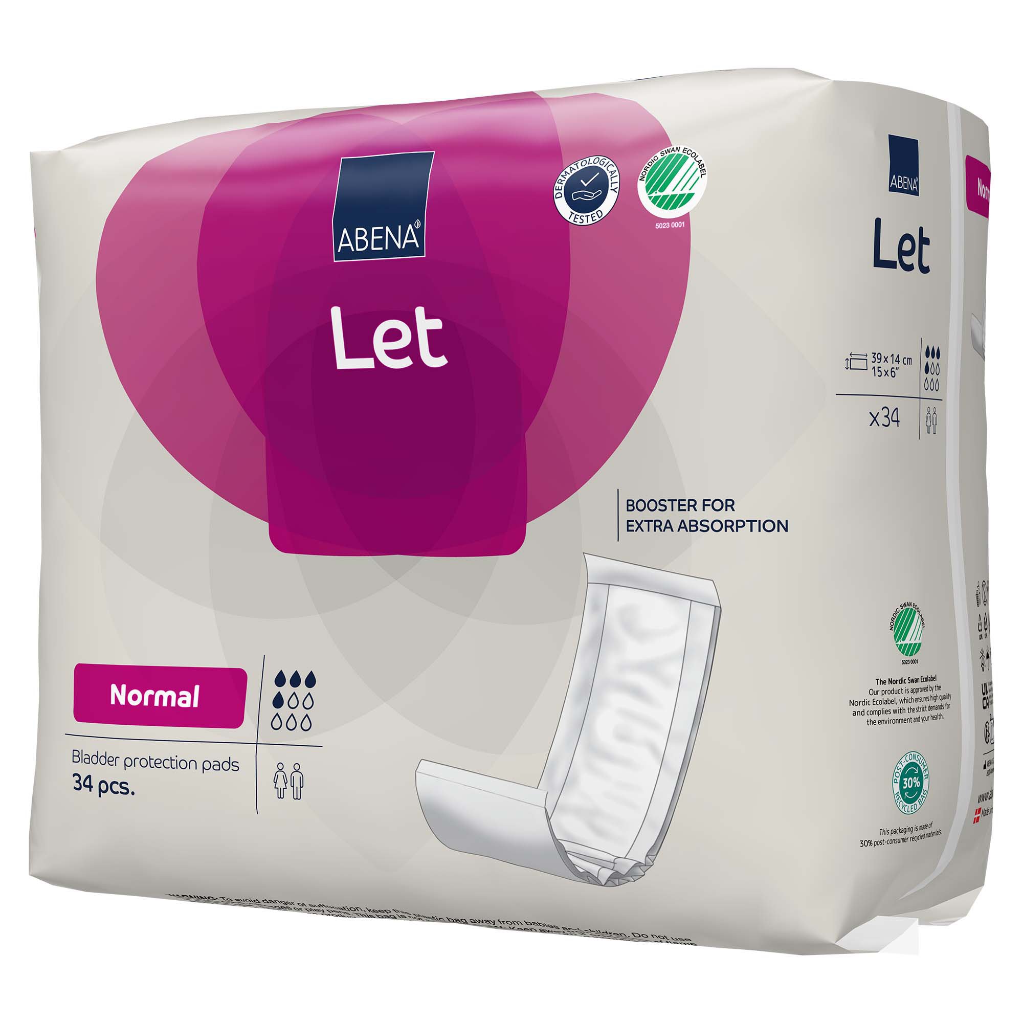 Abena North America 1000021343 - Abena® Let Normal Incontinence Liner - 34/Pack, 306/Case