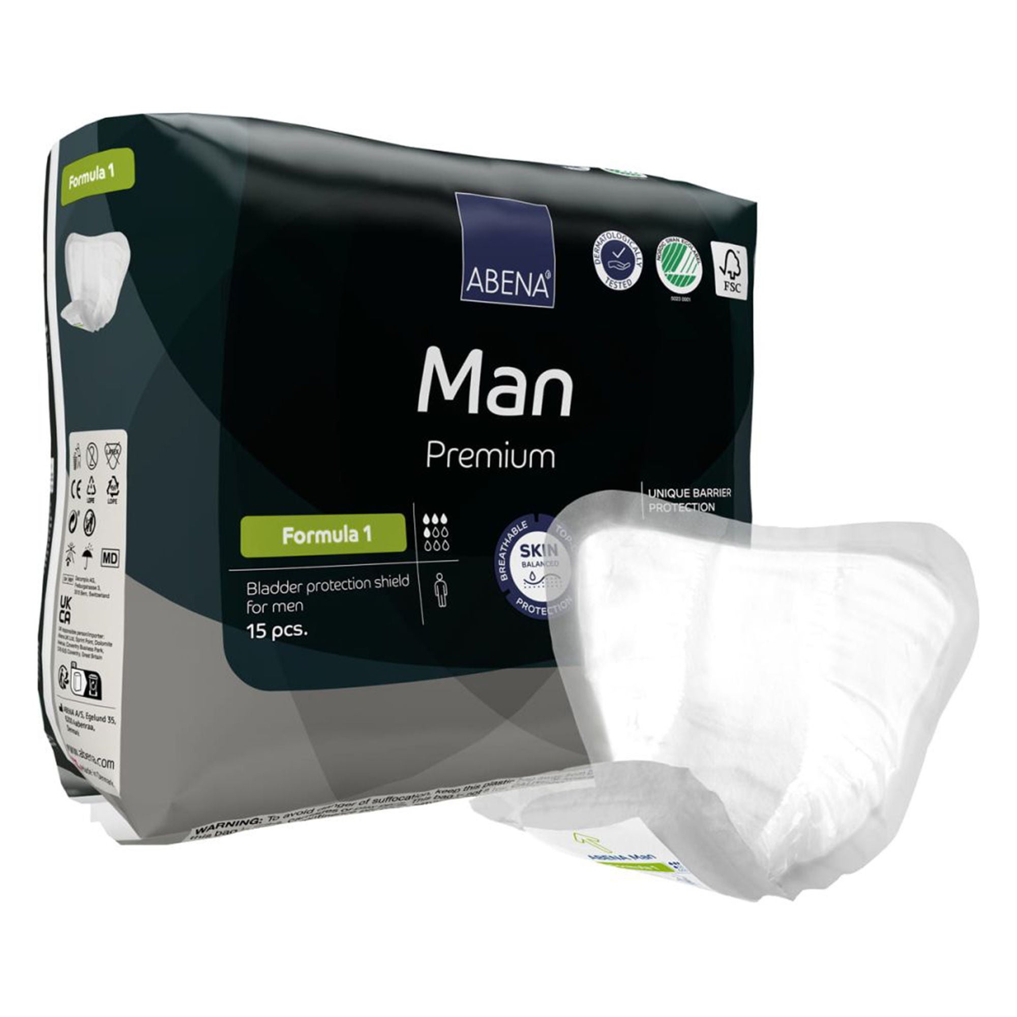 Abena North America - 1000021335 Abena® Man Premium Formula 1 Bladder Control Pad