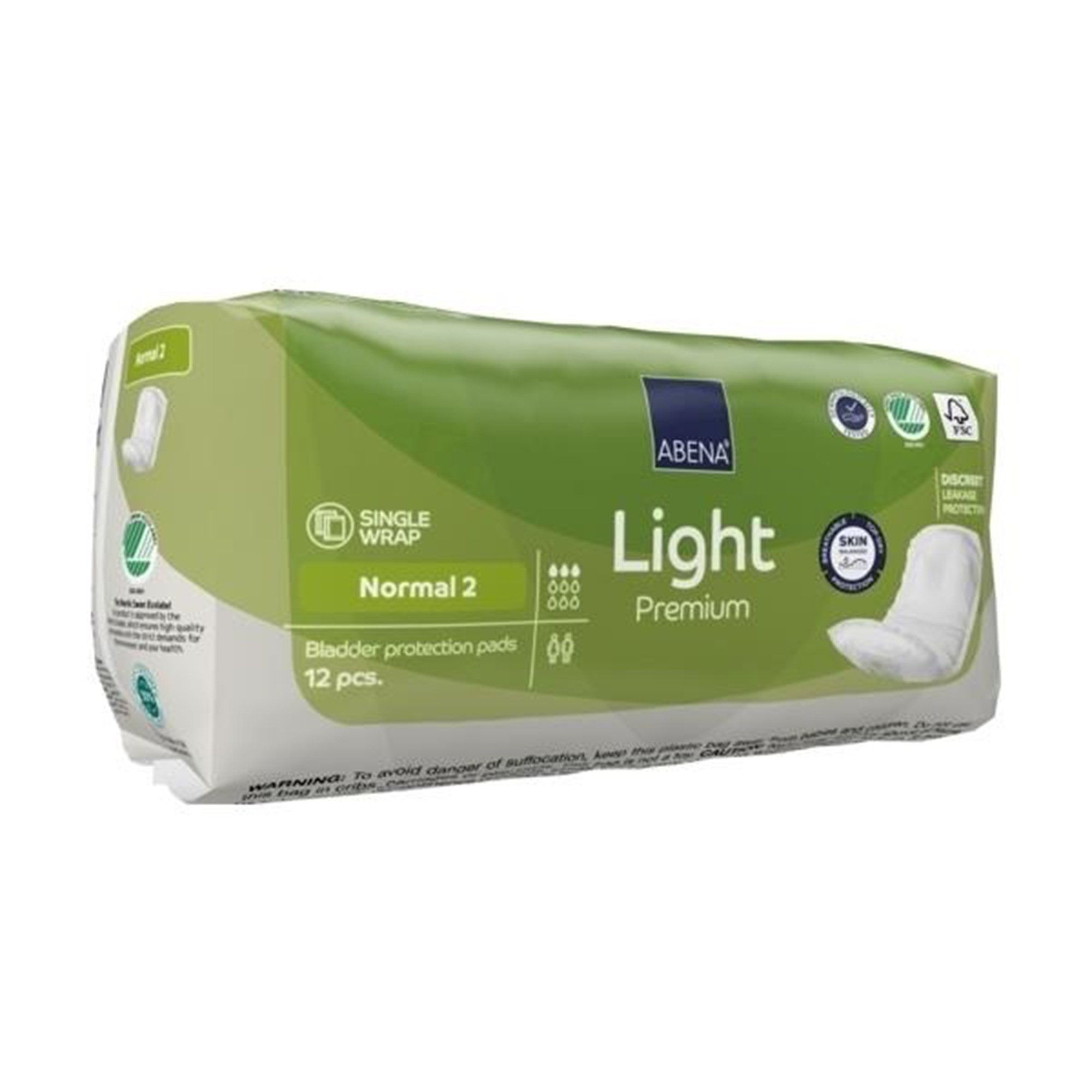 Abena North America 1000021339 - Abena® Light Premium Bladder Protection Pads, Normal 2 - 12/Pack, 144/Case