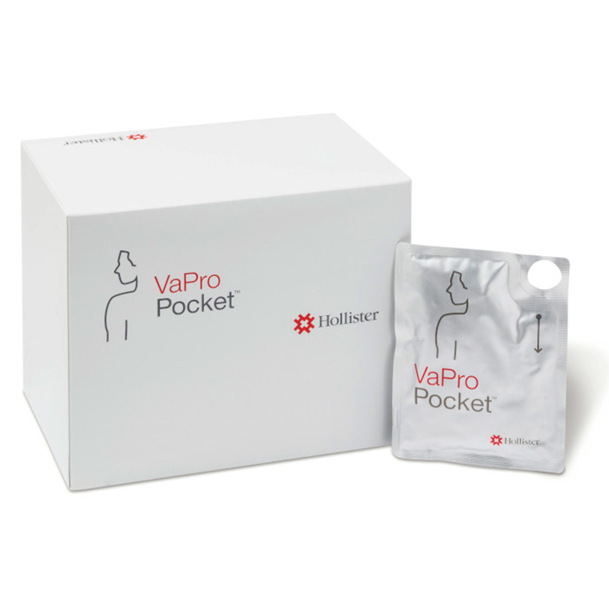 Hollister - 70164-30 Urethral Catheter VaPro Pocket™ No Touch Straight Tip Hydrophilic Coated PVC 16 Fr. 16 Inch Length