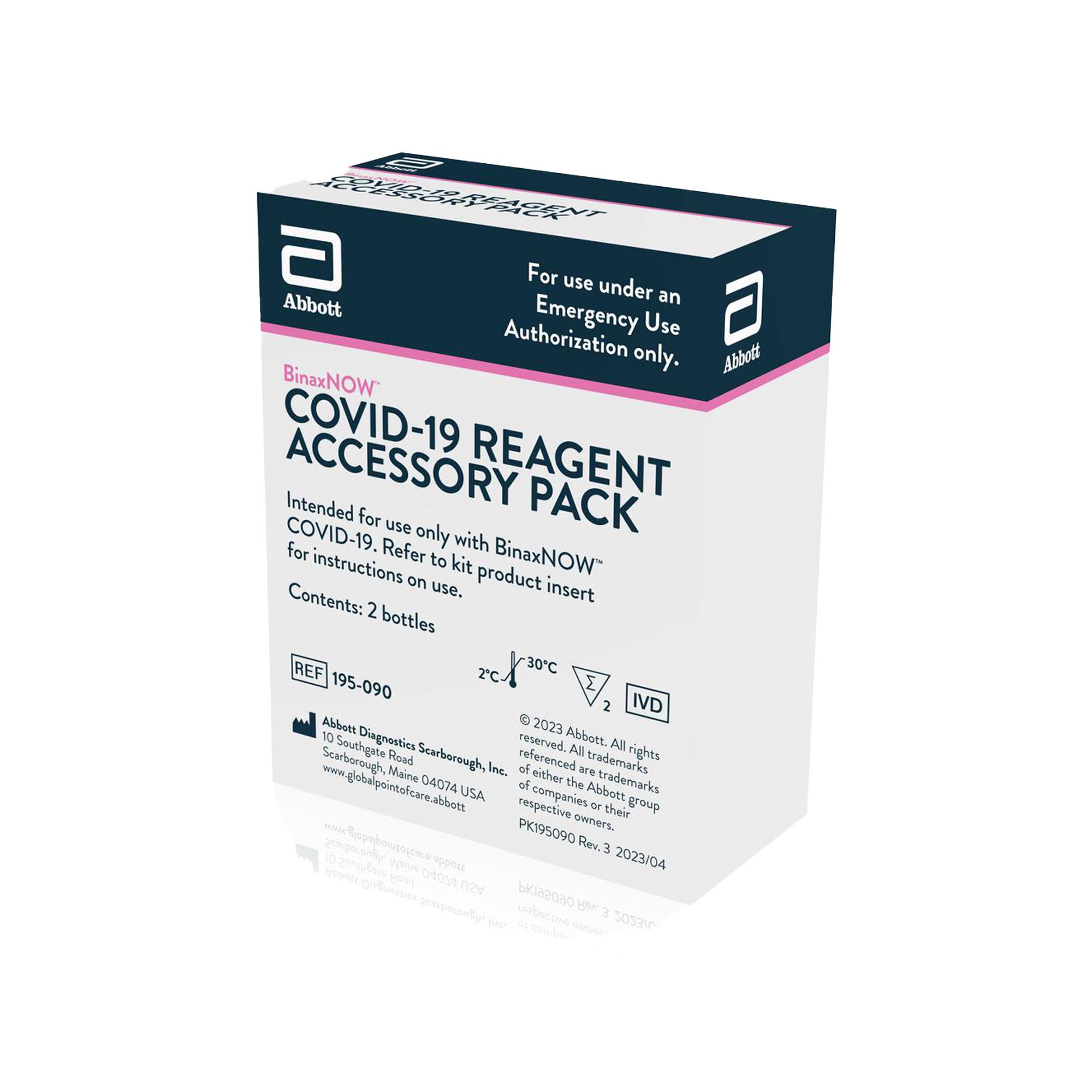 Abbott Rapid Dx North America LLC - 195090 BinaxNOW™ COVID-19 Reagent Accessory Pack 2 X 8.8 mL For use with BinaxNOW COVID-19 Ag Card