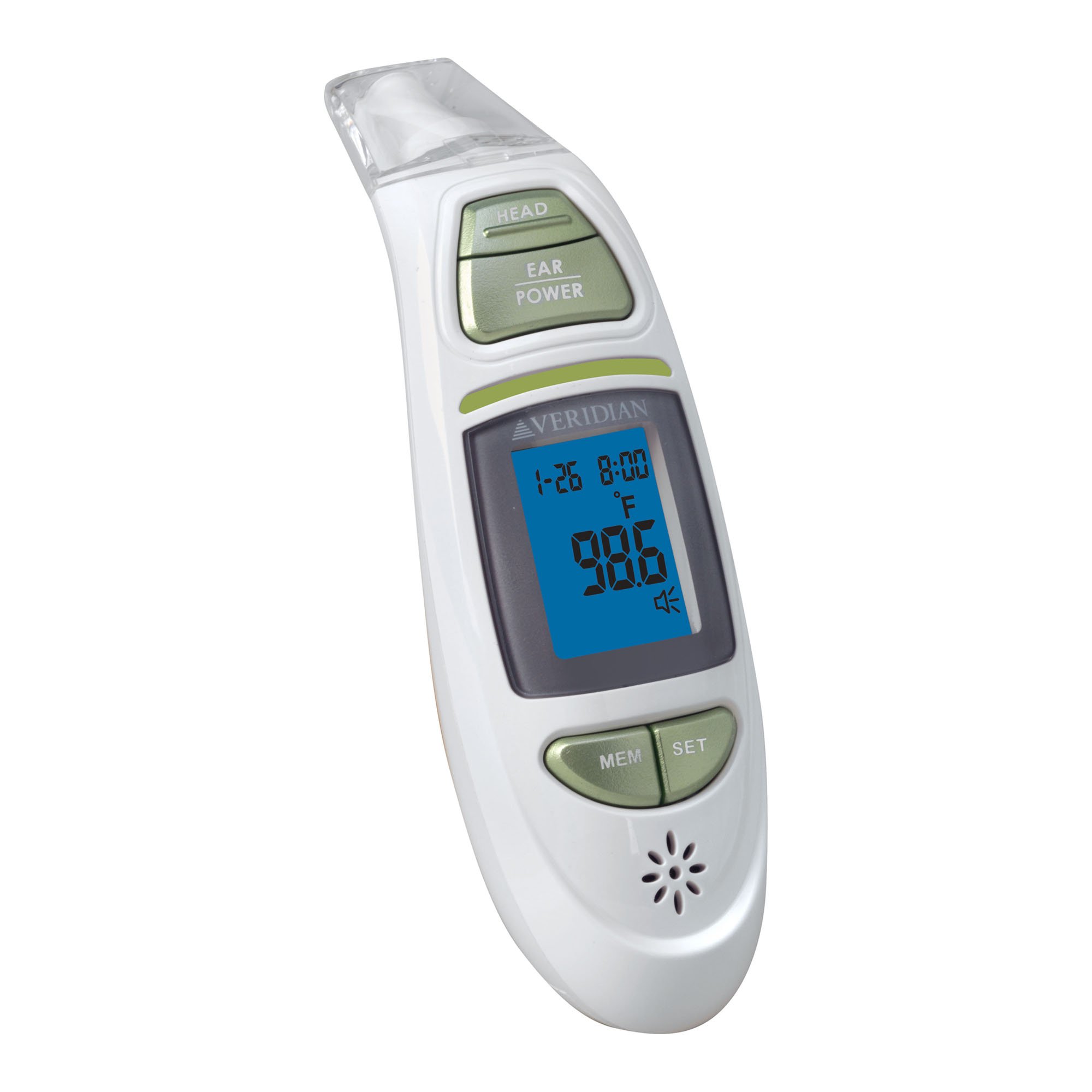Veridian Healthcare LLC 09-342 - Veridian Infrared Thermometer, Tympanic Ear Digital Talking Thermometer - 1/Each, 24/Case