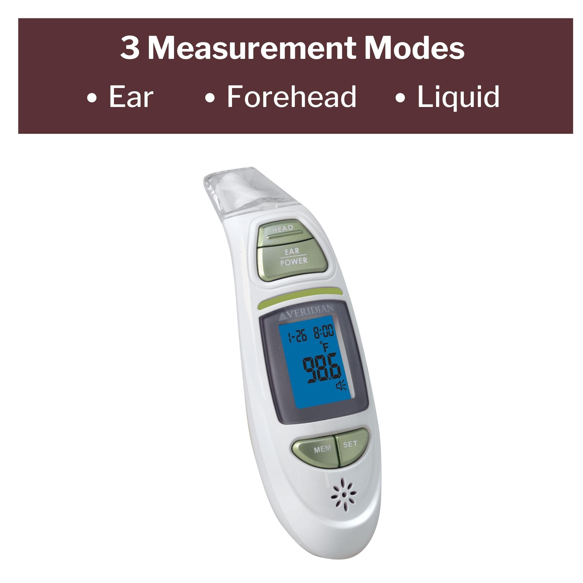 Veridian Healthcare LLC 09-342 - Veridian Infrared Thermometer, Tympanic Ear Digital Talking Thermometer - 1/Each, 24/Case
