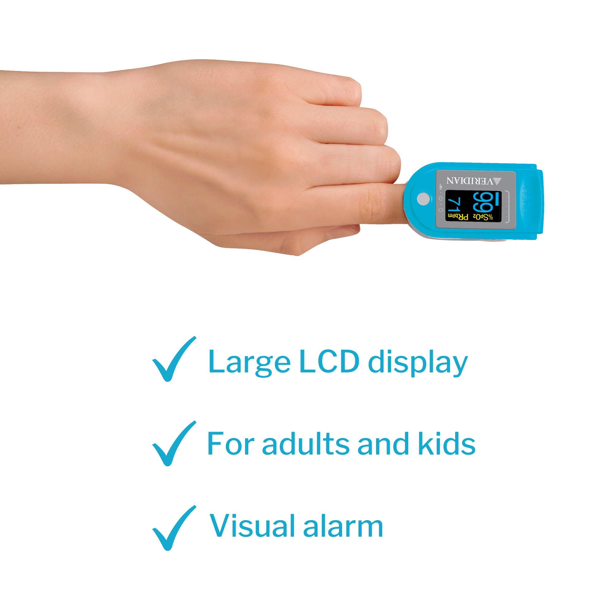 Veridian Healthcare LLC 11-50D - SmartHeart Fingertip Pulse Oximeter for Blood Oxygen Saturation, Deluxe - 1/Each, 24/Case