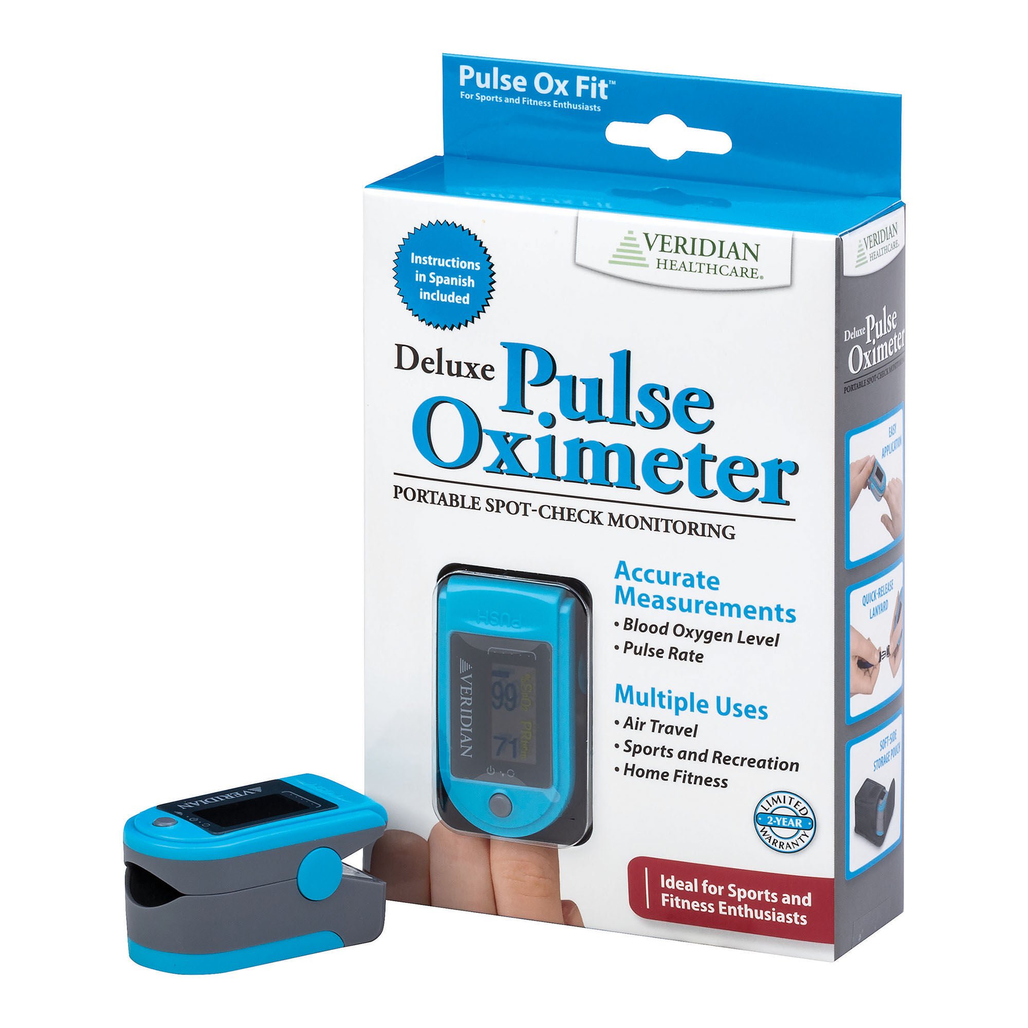 Veridian Healthcare LLC - 11-50D SmartHeart Fingertip Pulse Oximeter for Blood Oxygen Saturation