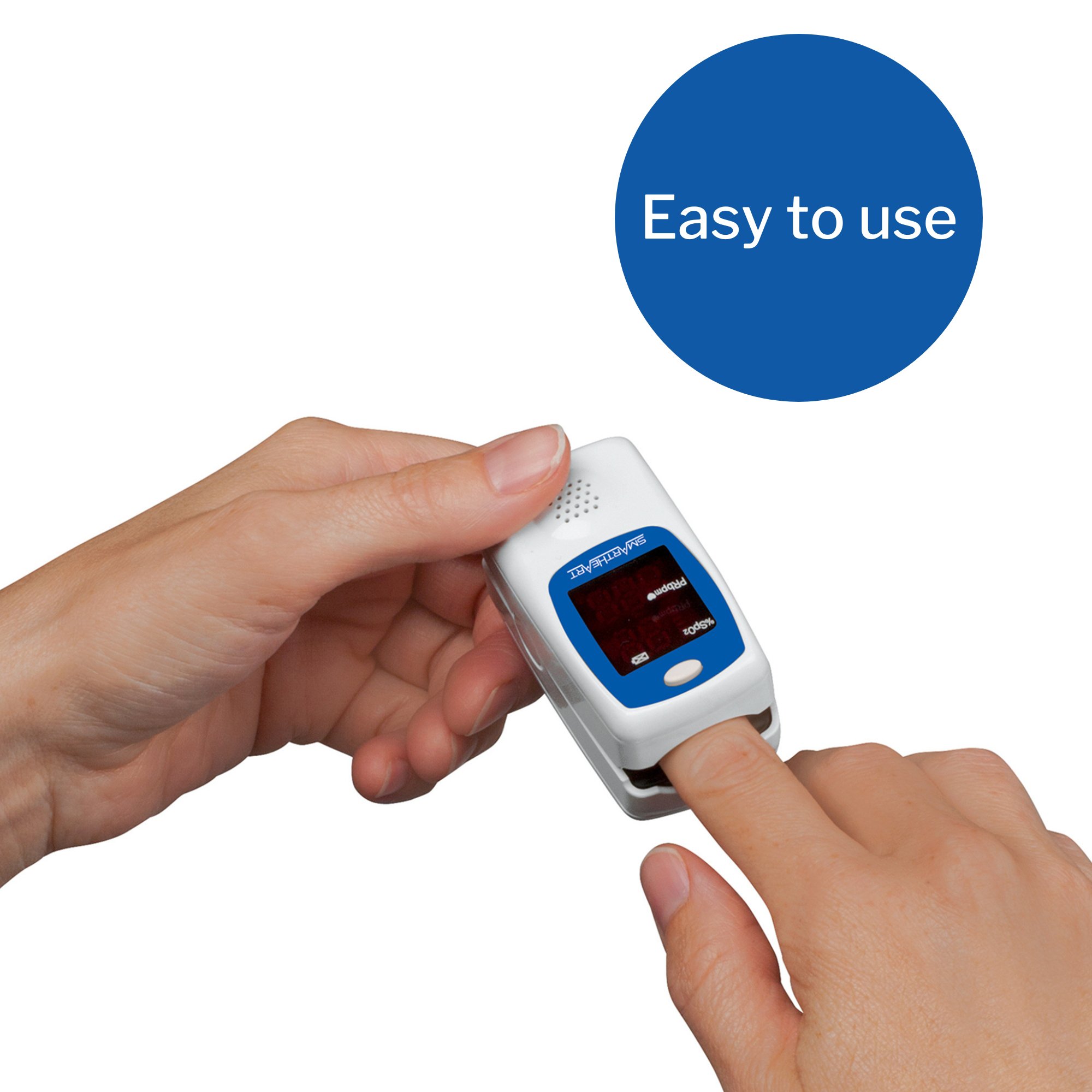 Veridian Healthcare LLC 11-50L - SmartHeart Fingertip Pulse Oximeter, Talking Blood Oxygen Saturation Monitor - 1/Each, 24/Case