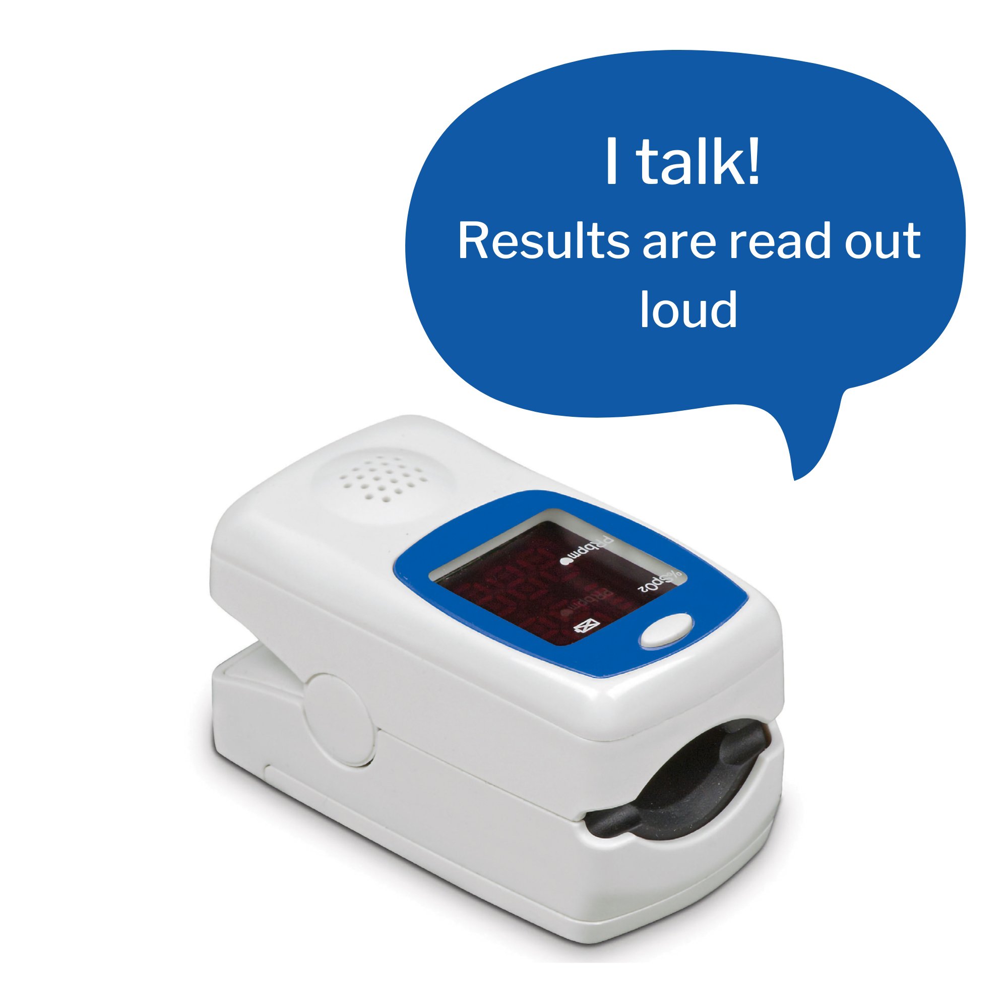 Veridian Healthcare LLC 11-50L - SmartHeart Fingertip Pulse Oximeter, Talking Blood Oxygen Saturation Monitor - 1/Each, 24/Case
