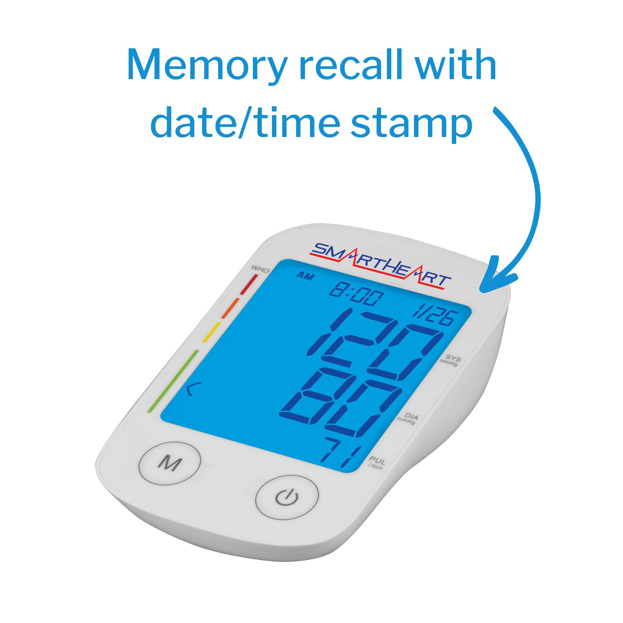 Veridian Healthcare LLC 01-554 - SmartHeart Blood Pressure Monitor with Automatic Inflation, L/XL Cuffs - 1/Each, 12/Case