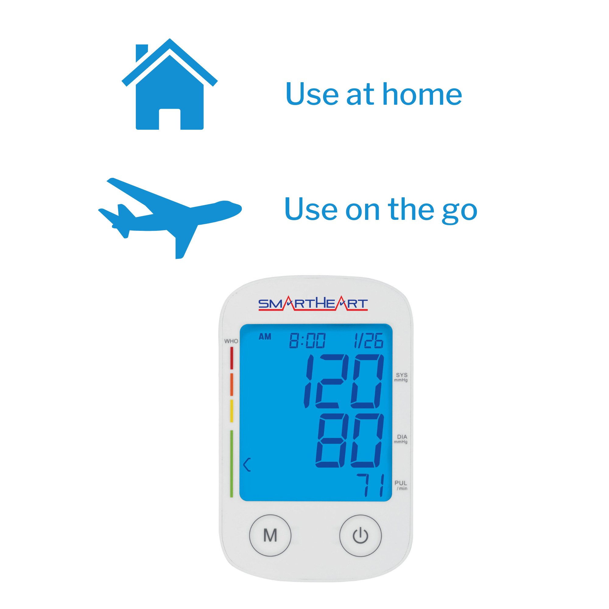 Veridian Healthcare LLC 01-554 - SmartHeart Blood Pressure Monitor with Automatic Inflation, L/XL Cuffs - 1/Each, 12/Case