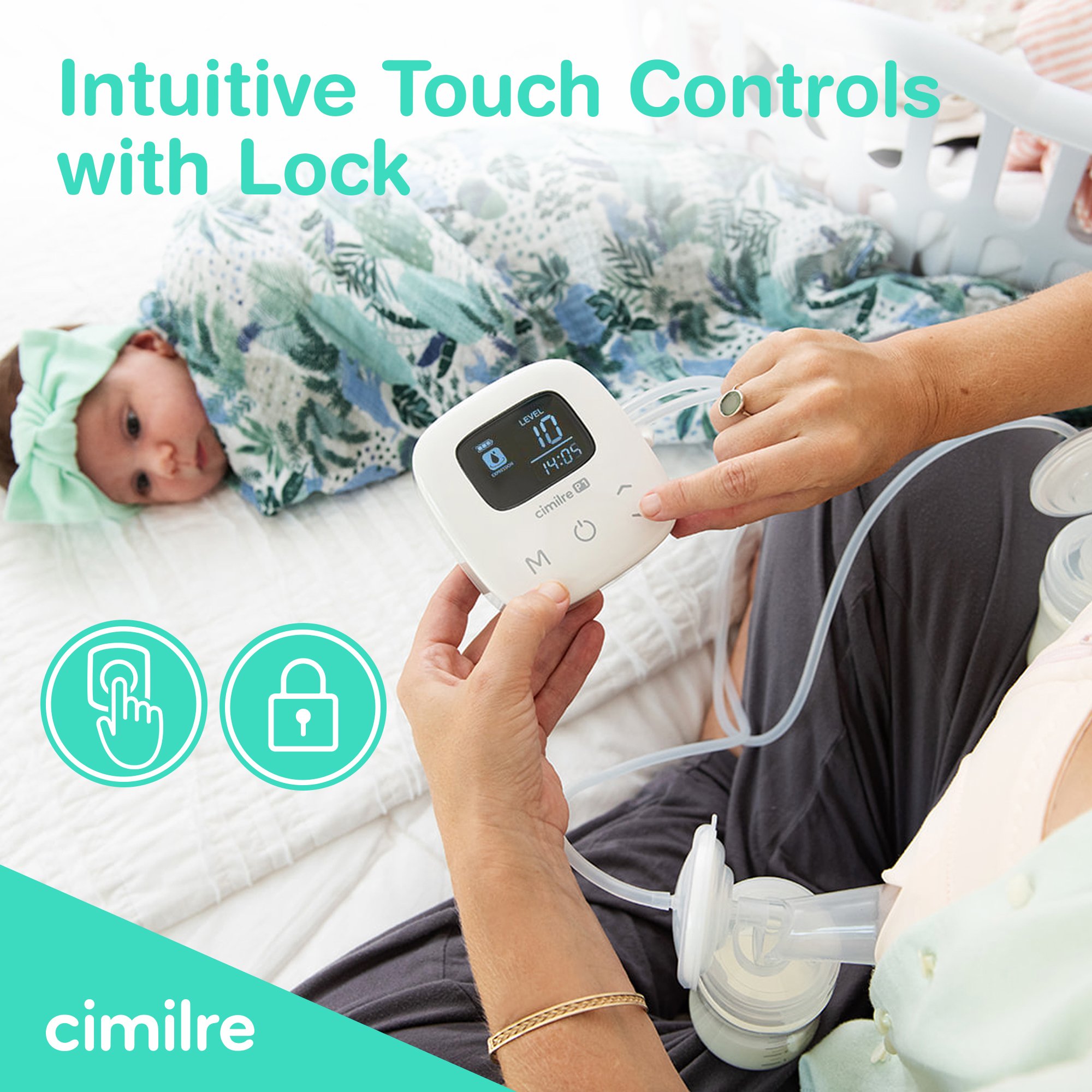 Symmetrical Health LLC P1-100-00-00 - Cimilre® P1 Double Electric Breast Pump Kit - 1/Each, 6/Case