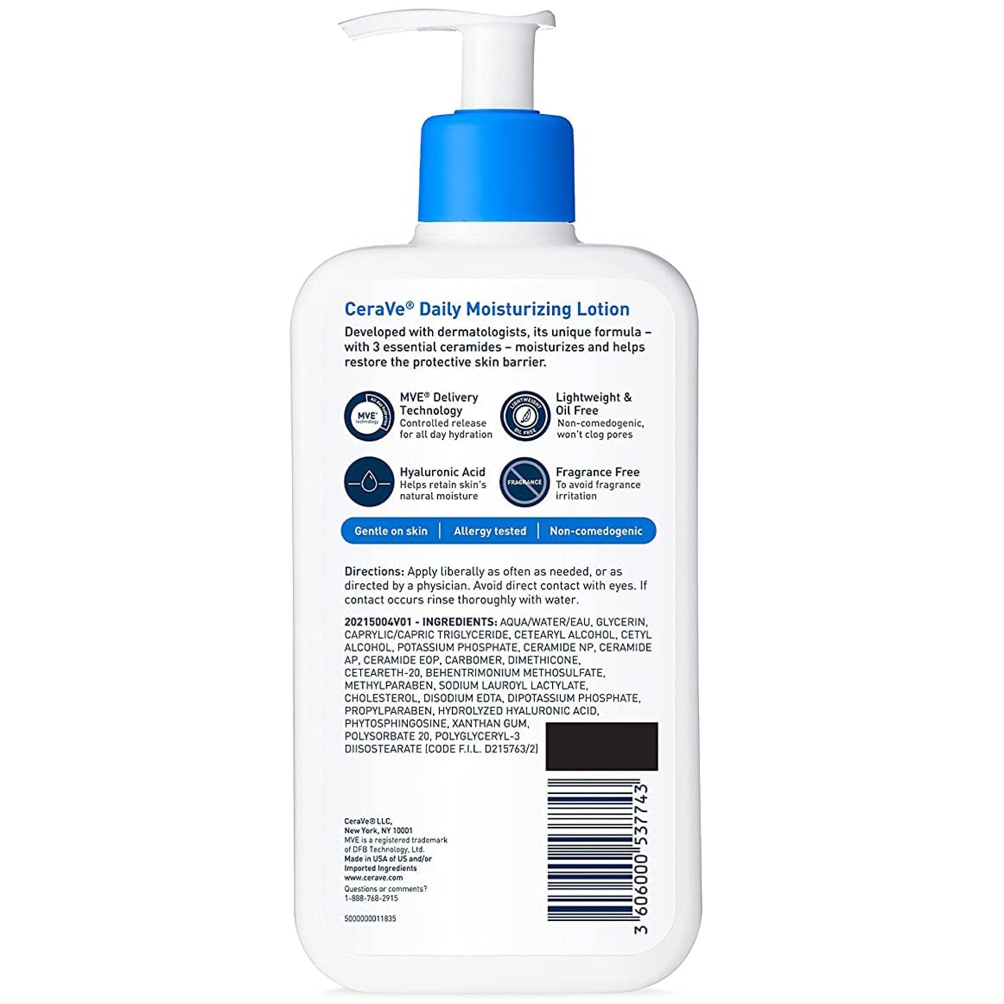 Loreal USA 60600053769 - CeraVe® Daily Moisturizing Lotion, 12 oz. - 1/Each