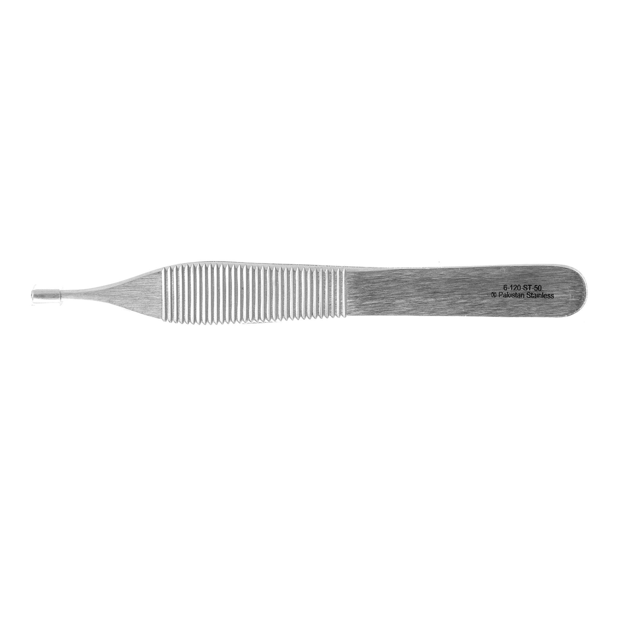 Miltex Instrument (Sterile Dis) - 6-120-ST-25 Tissue Forceps Miltex® Disposable Adson 4-3/4 Inch Length Floor / Office Grade Pakistani Stainless Steel Sterile NonLocking Thumb Handle Straight Delicate