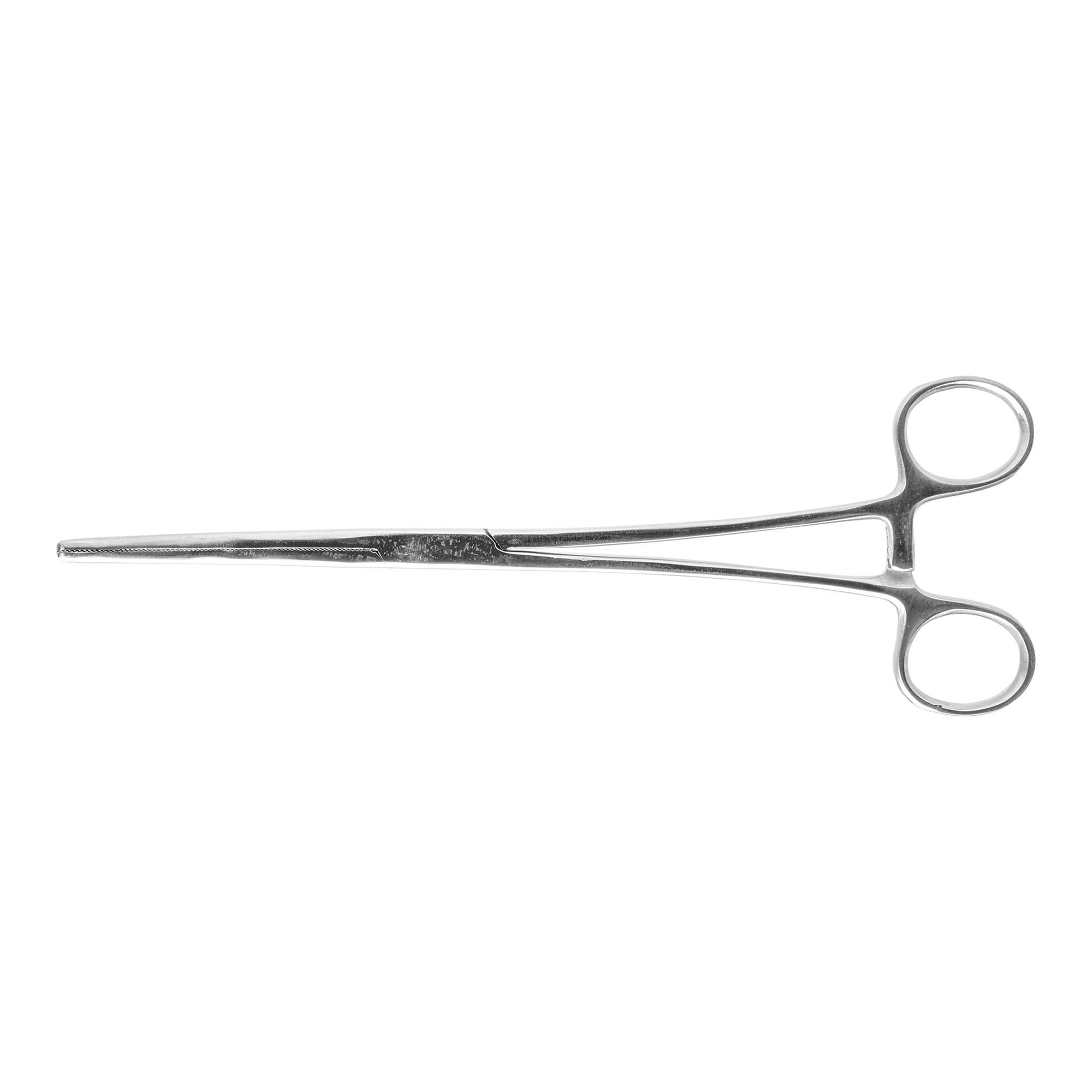 Miltex Instrument (Sterile Dis) - 7-144-ST-25 Hemostatic Forceps Miltex® Disposable Rochester-Pean 9 Inch Length Floor / Office Grade Pakistani Stainless Steel Sterile Locking Finger Ring Handle Curved Serrated Tips