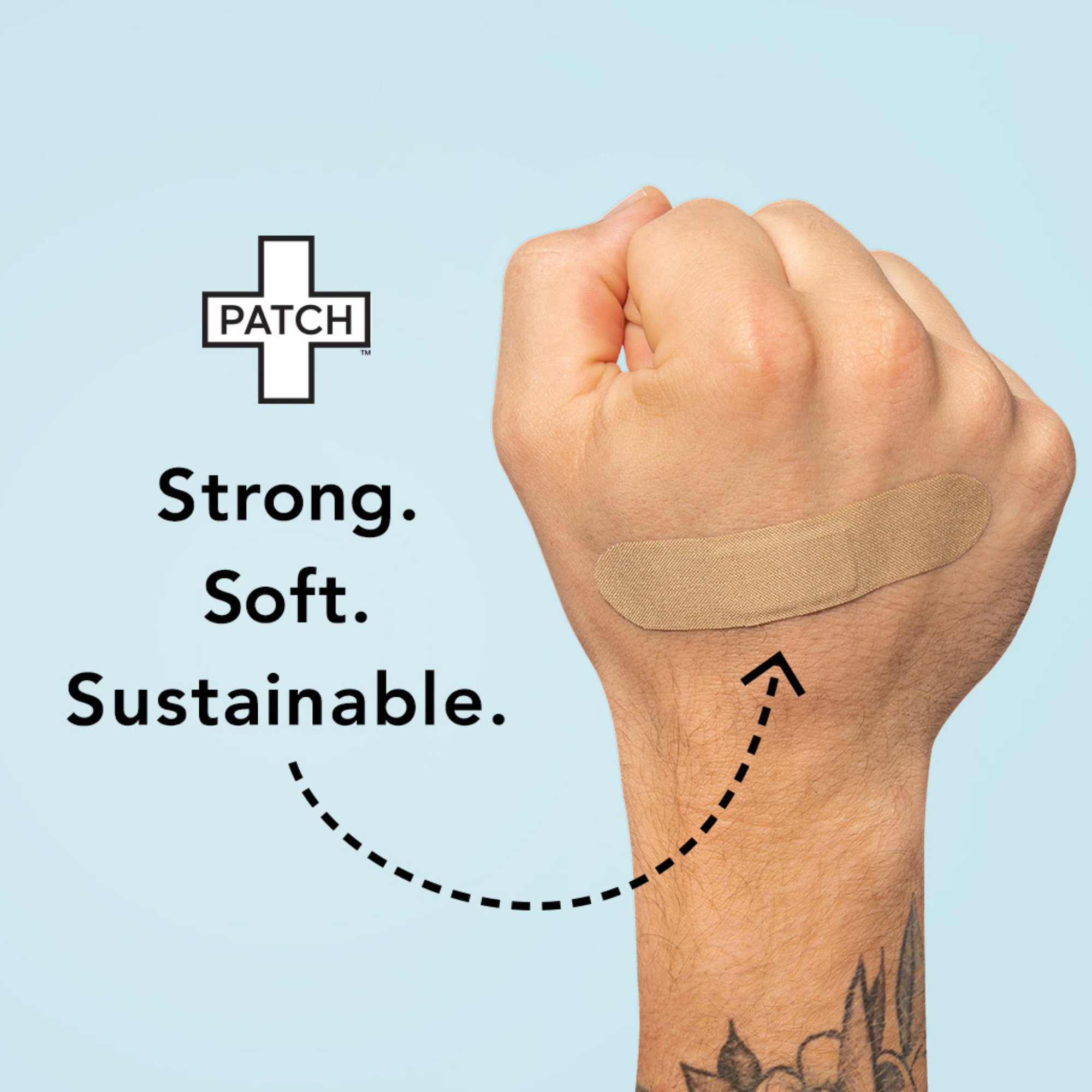 Nutricare USA LLC PATNACT - Patch™ Tan Adhesive Strip, 3/4 x 3 Inch - 1/Tube, 3/Box, 24/Case