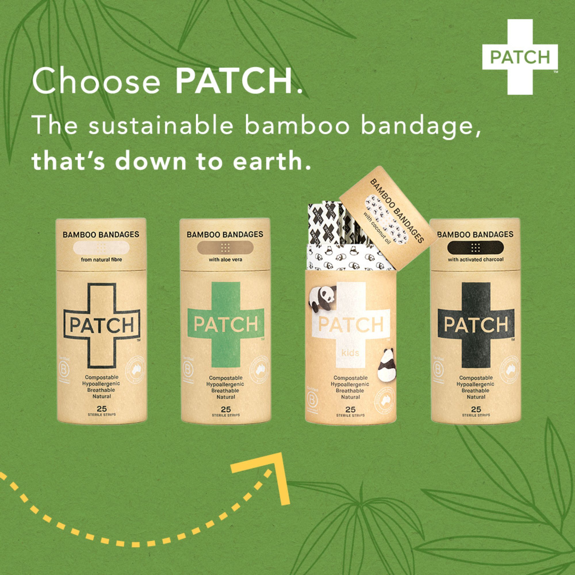 Nutricare USA LLC PATALCT - Patch™ Adhesive Strip with Aloe Vera, 3/4 x 3 Inch - 1/Tube, 3/Box, 24/Case