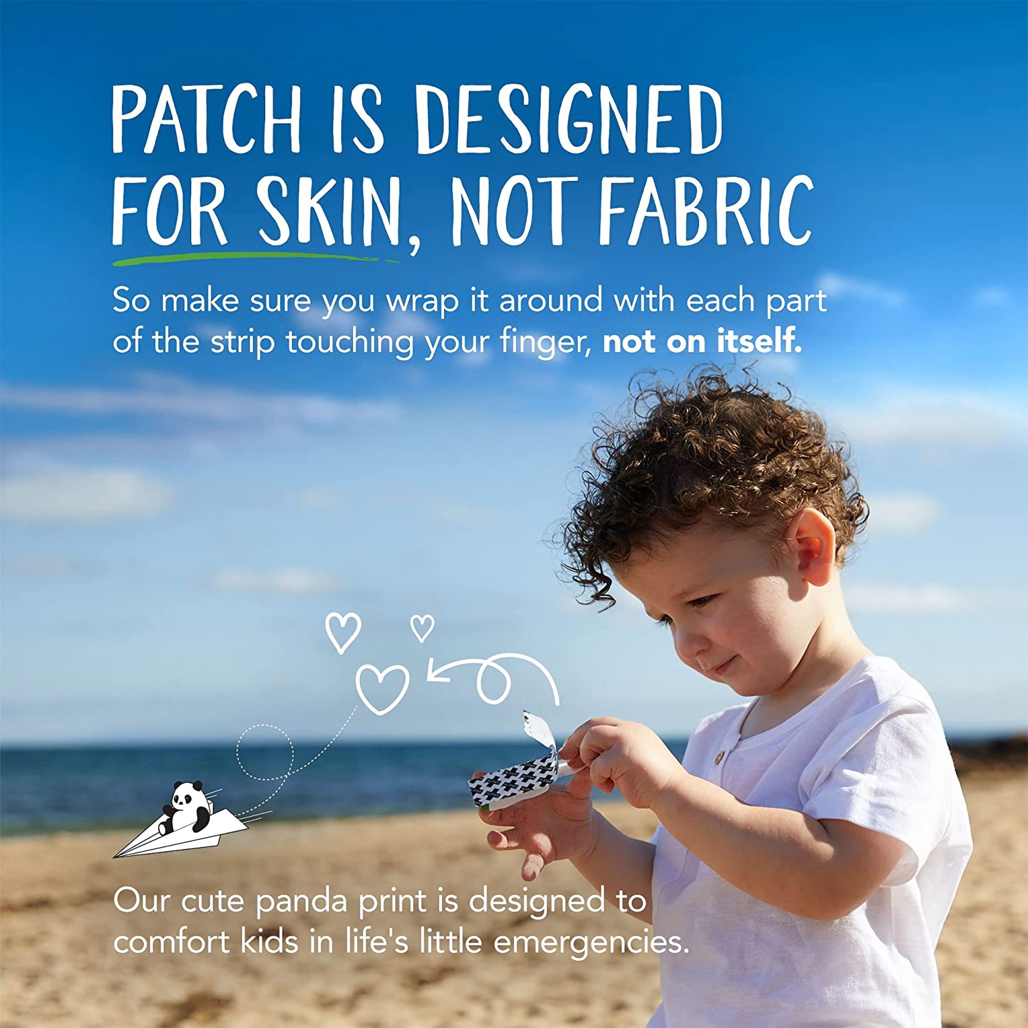 Nutricare USA LLC PATCOLFCT - Patch™ Kids (Panda Design) Adhesive Strip with Coconut Oil, Assorted Sizes - 1/Pack, 5/Box, 30/Case