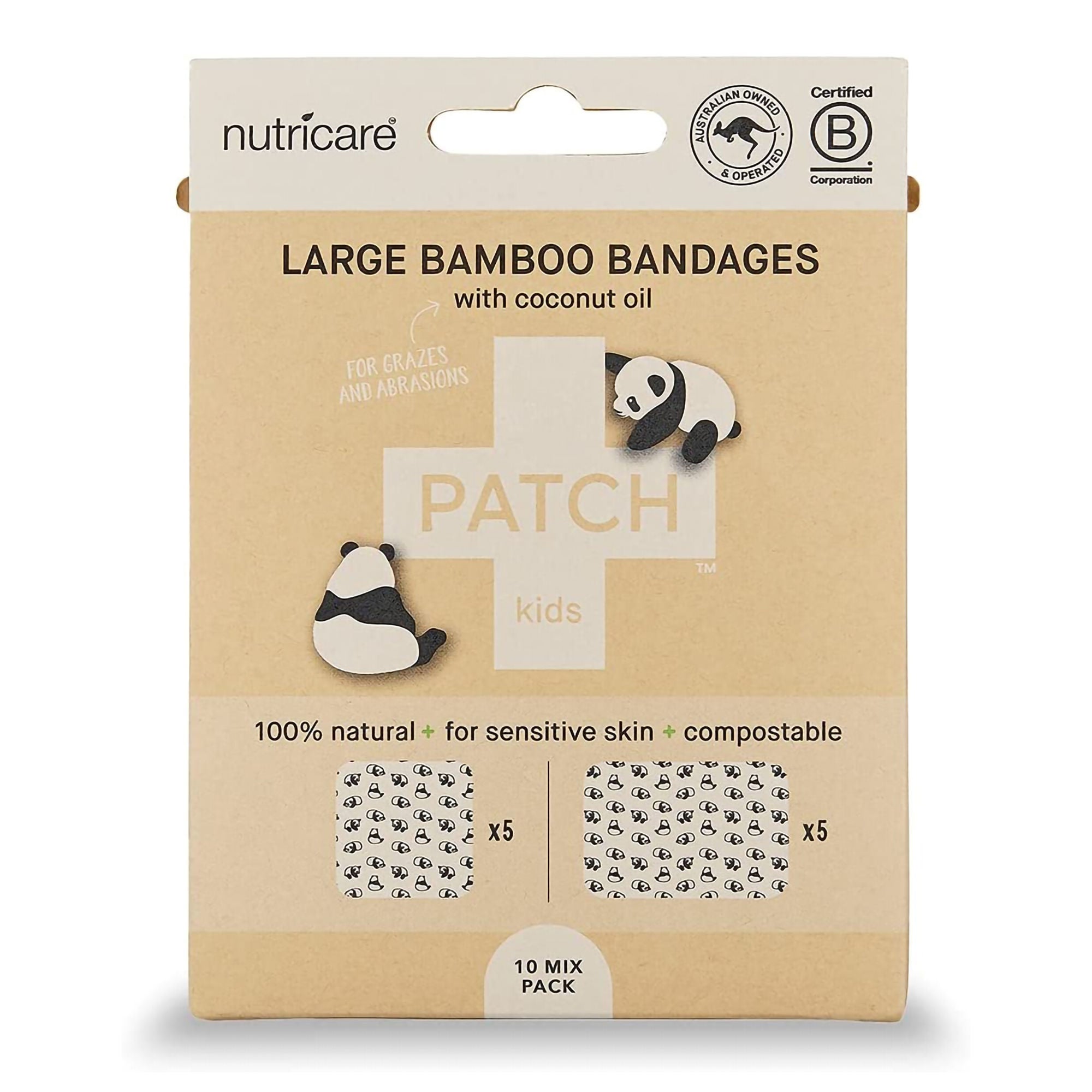 Nutricare USA LLC - PATCOLFCT Patch™ Kids (Panda Design) Adhesive Strip with Coconut Oil