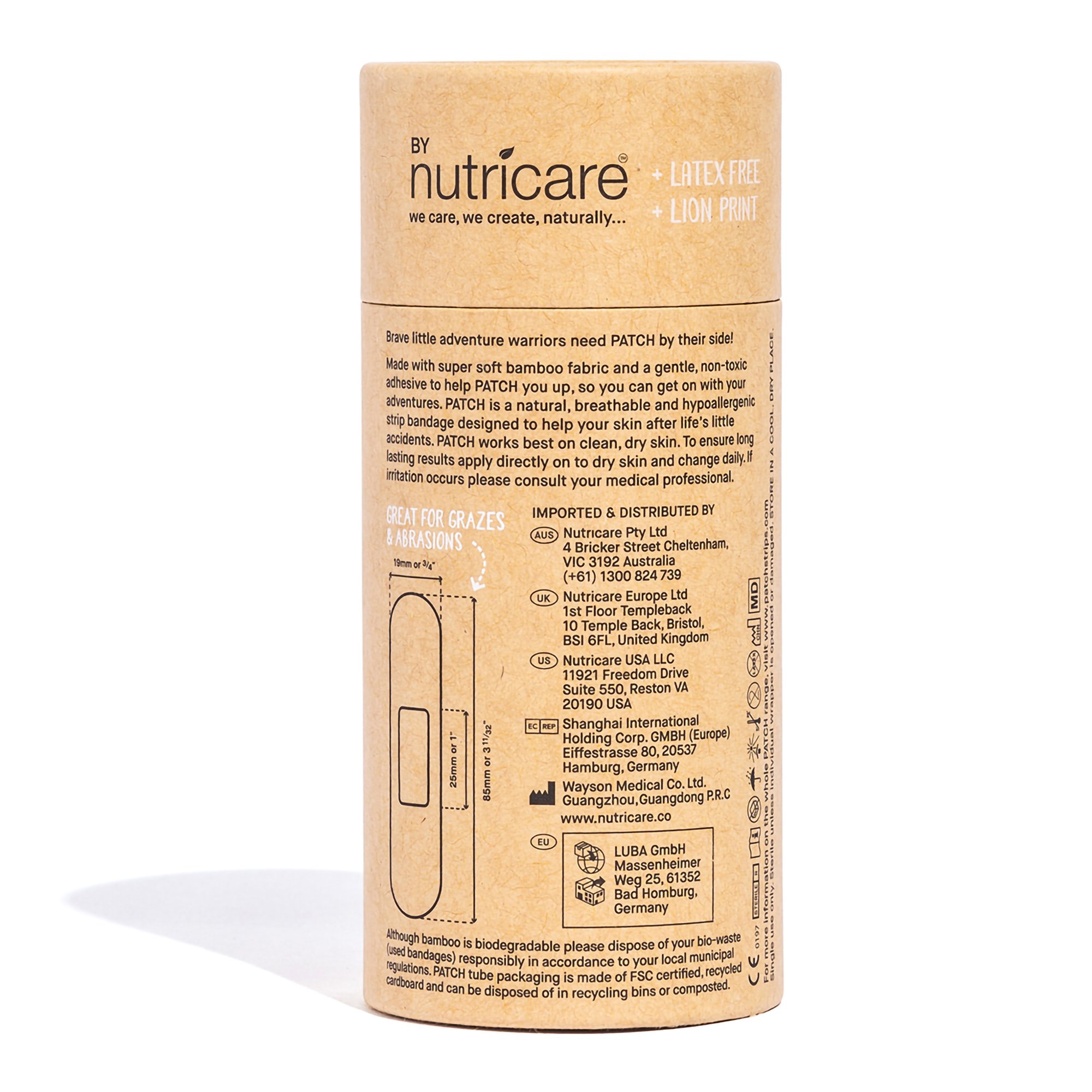 Nutricare USA LLC PATLICT - Patch™ Kids (Lion Design) Adhesive Strip, 3/4 x 3 Inch - 1/Tube, 3/Box, 24/Case