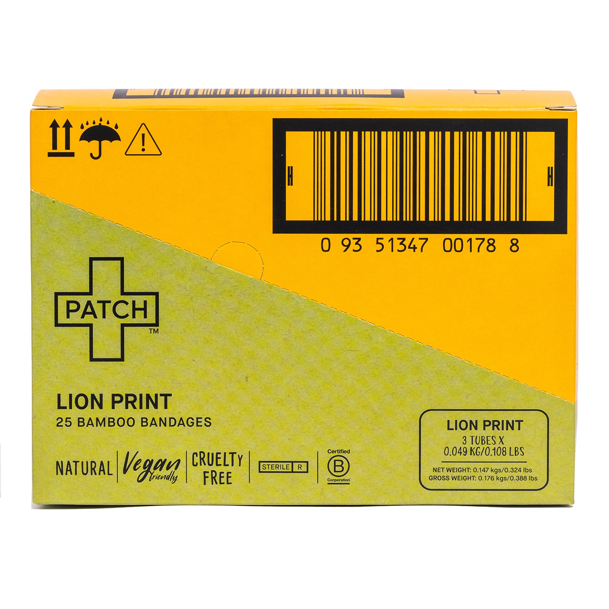 Nutricare USA LLC PATLICT - Patch™ Kids (Lion Design) Adhesive Strip, 3/4 x 3 Inch - 1/Tube, 3/Box, 24/Case
