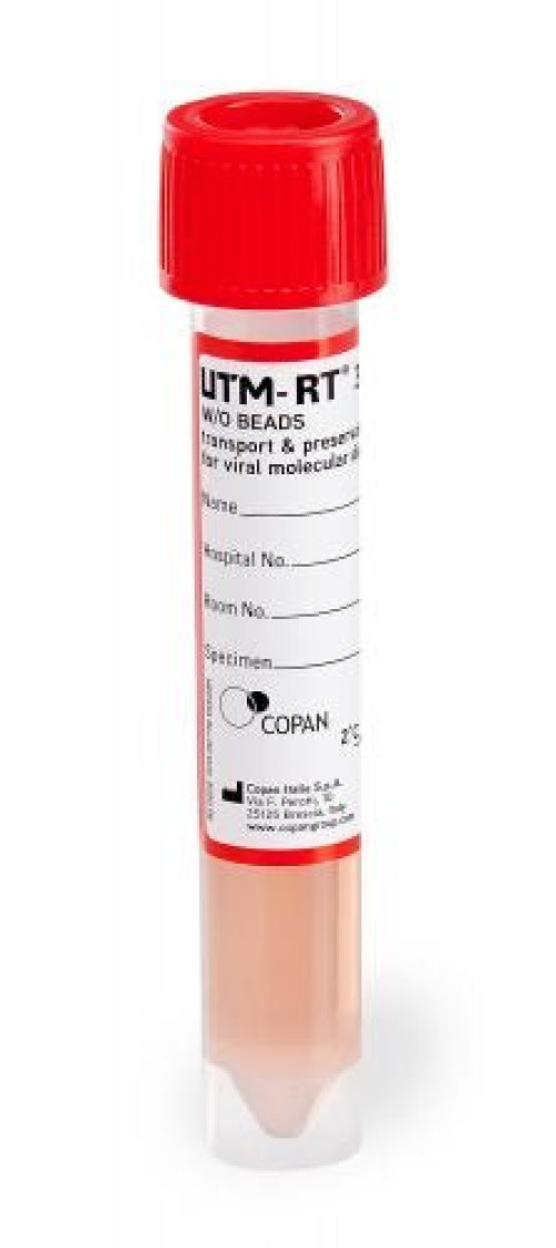 Copan Diagnostics - 3C047N Transport Media UTM-RT® Universal Transport Medium Translucent with Red Cap Tube Format