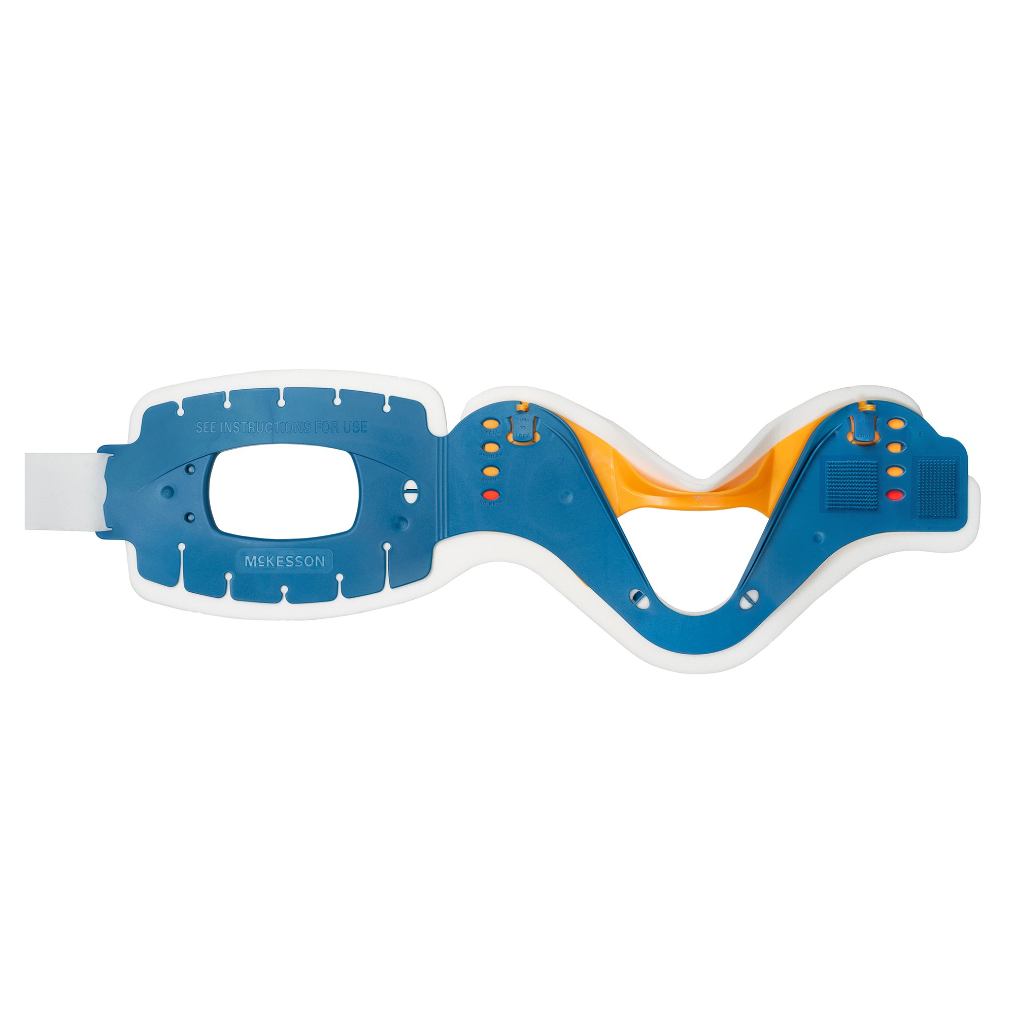 McKesson Brand 16-980010 - McKesson Rigid Cervical Collar, One-Piece / Trachea Opening, One Size Fits Most - 1/Bag, 50/Case