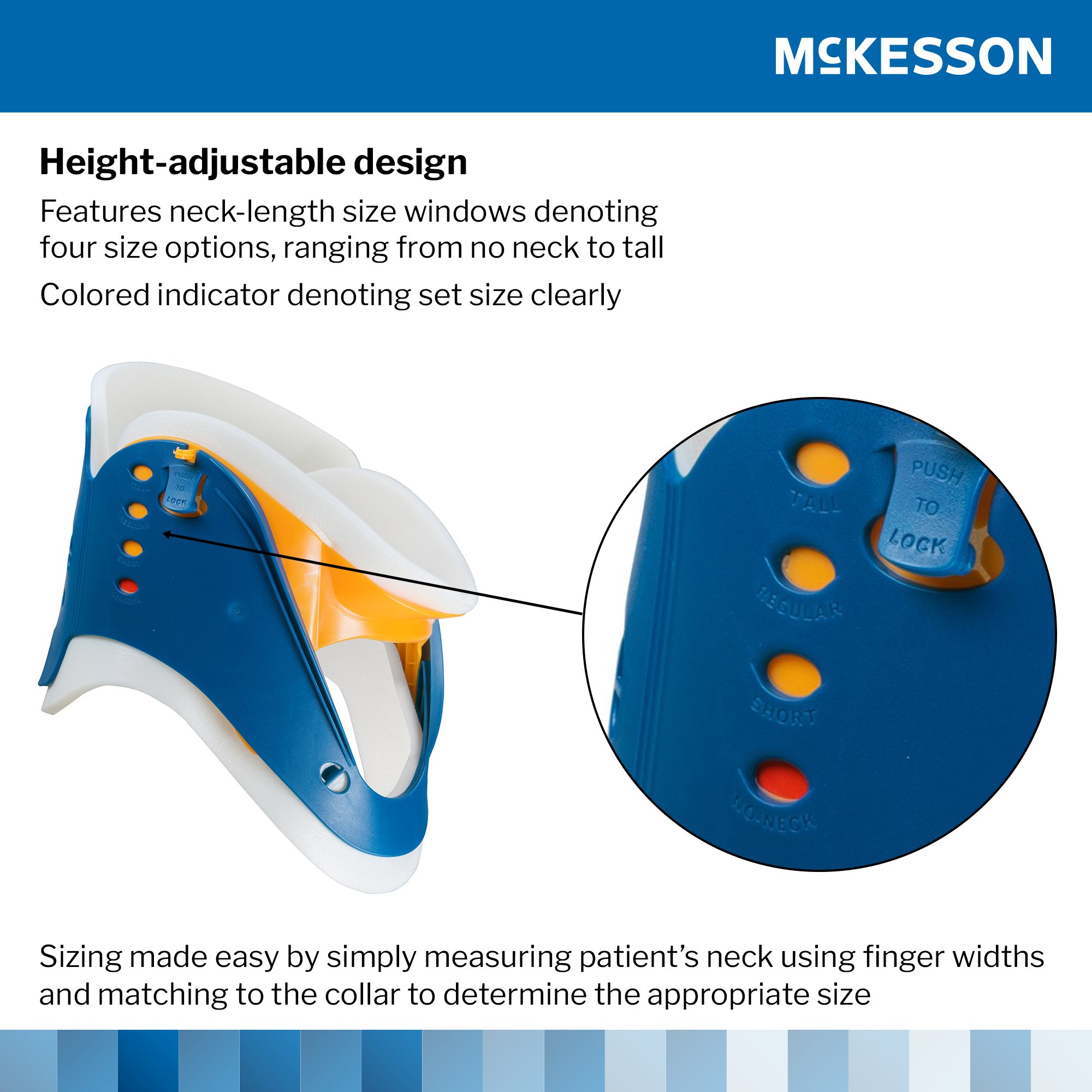 McKesson Brand 16-980010 - McKesson Rigid Cervical Collar, One-Piece / Trachea Opening, One Size Fits Most - 1/Bag, 50/Case