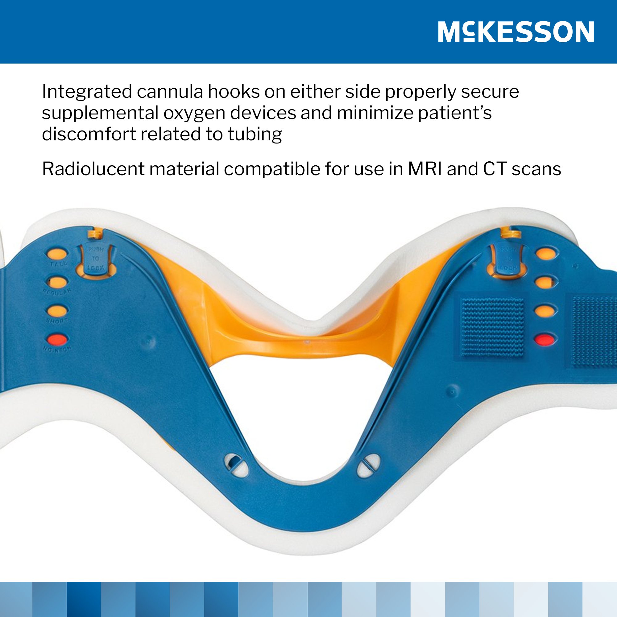 McKesson Brand 16-980010 - McKesson Rigid Cervical Collar, One-Piece / Trachea Opening, One Size Fits Most - 1/Bag, 50/Case