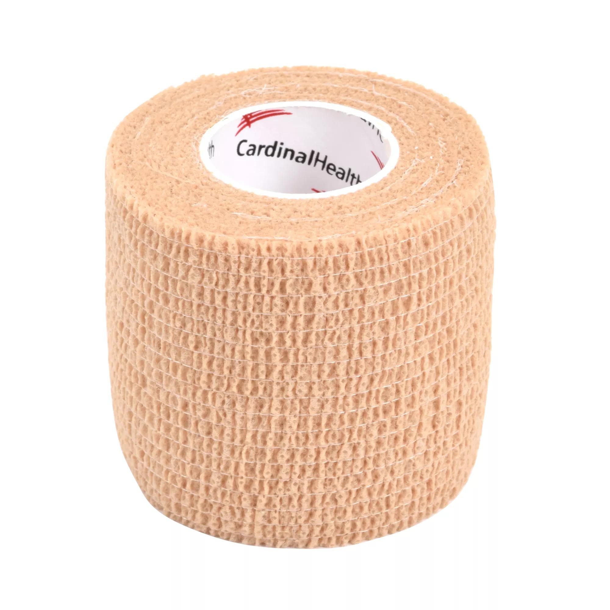 Cardinal - CAH15LF Cohesive Bandage Cardinal Health™ 1-1/2 Inch X 5 Yard Self-adherent Closure Tan NonSterile Standard Compression